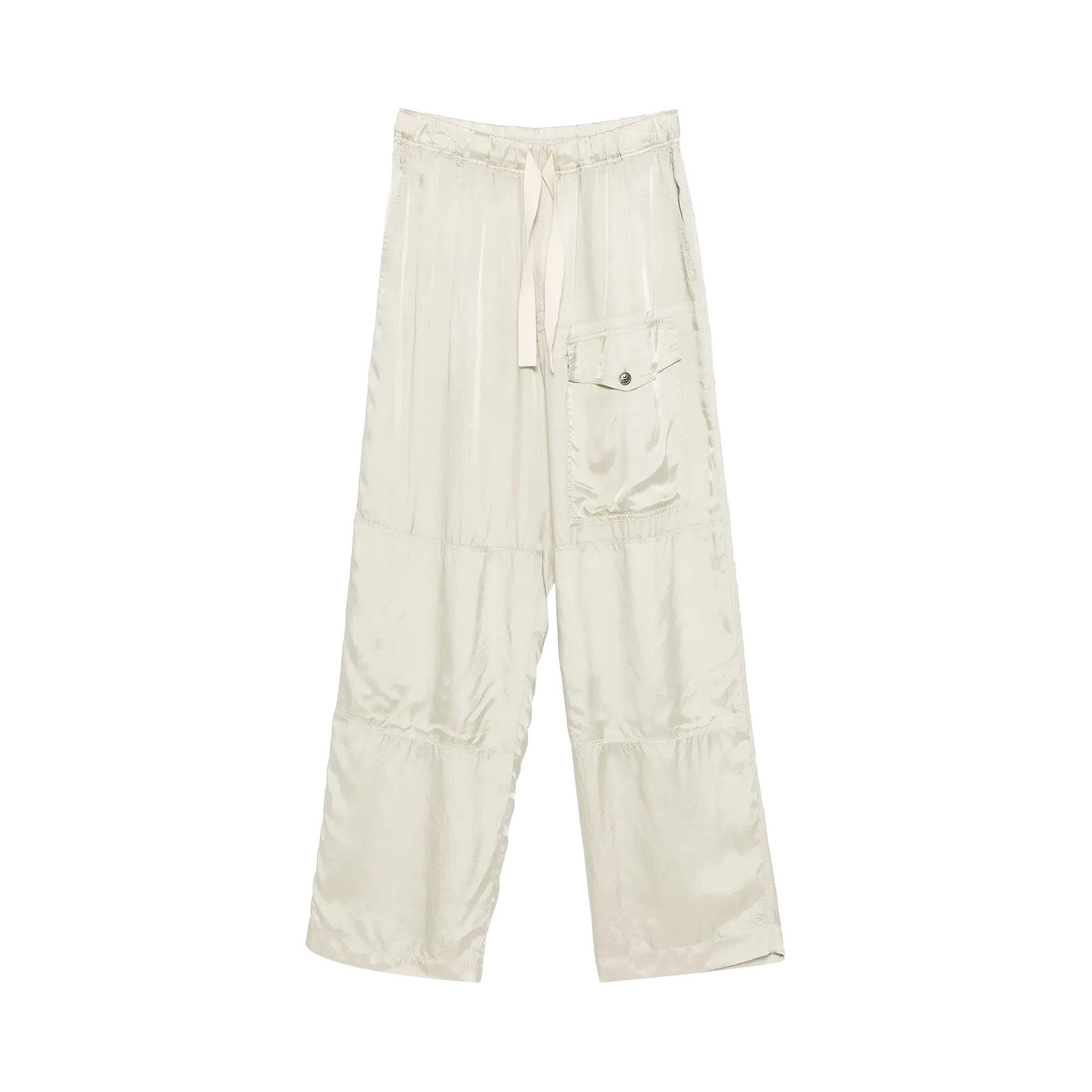 Pre-owned Dries Van Noten Viscose Drawstring Pants 'cement' | Grey | Men's Size 46 In Gray