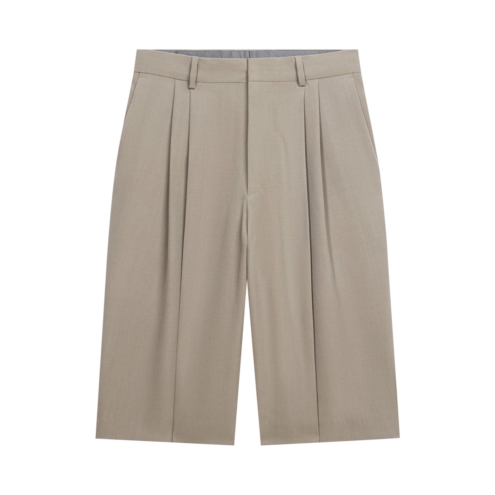 Pre-owned Dries Van Noten Tailored Wool Shorts 'cement' | Grey | Men's Size 46