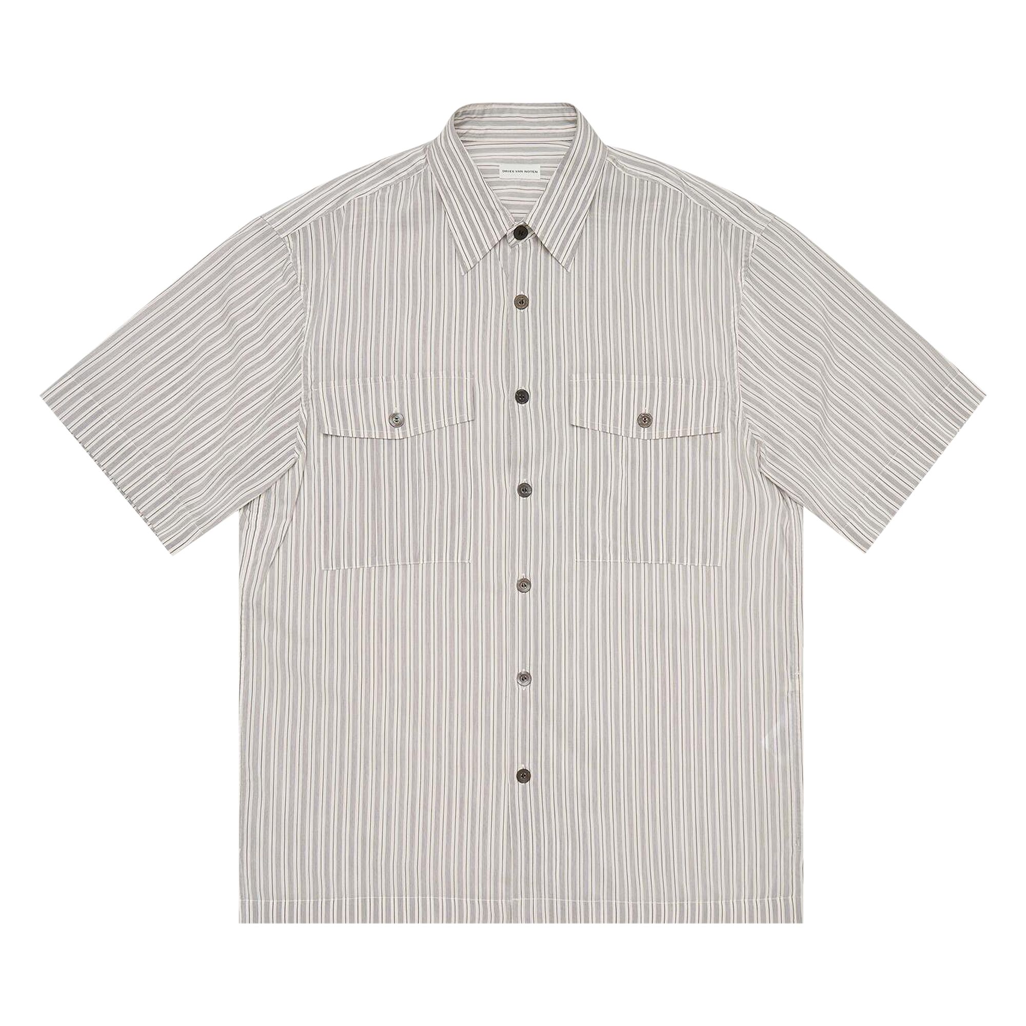 Pre-owned Dries Van Noten Cass Shirt 'light Grey' | Men's Size M