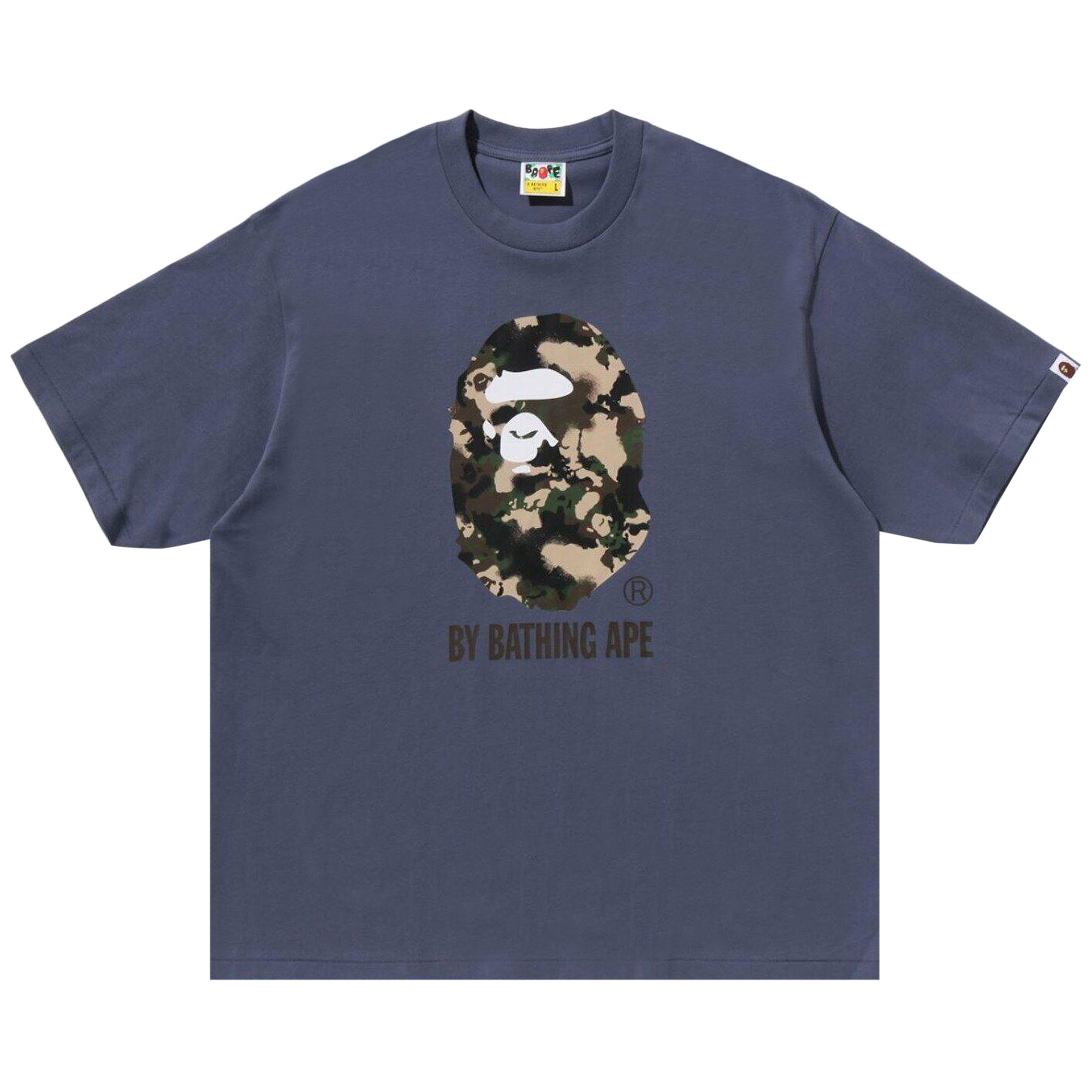 Pre-owned Bape Map Camo By Bathing Ape Relaxed Fit Tee 'charcoal' | Grey | Men's Size Xl