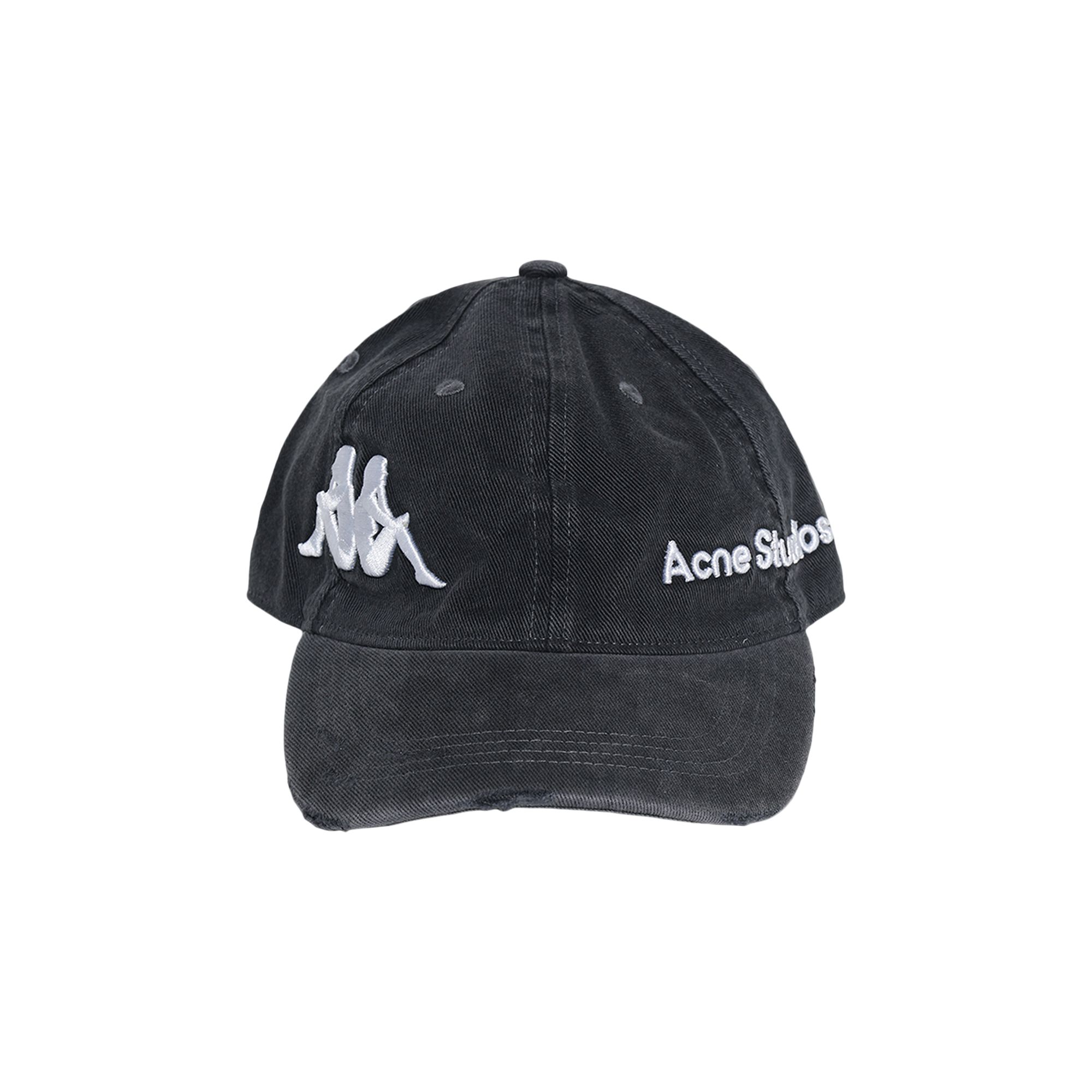 Pre-owned Acne Studios X Kappa Twill Logo Cap 'black' | Men's Size Onesize