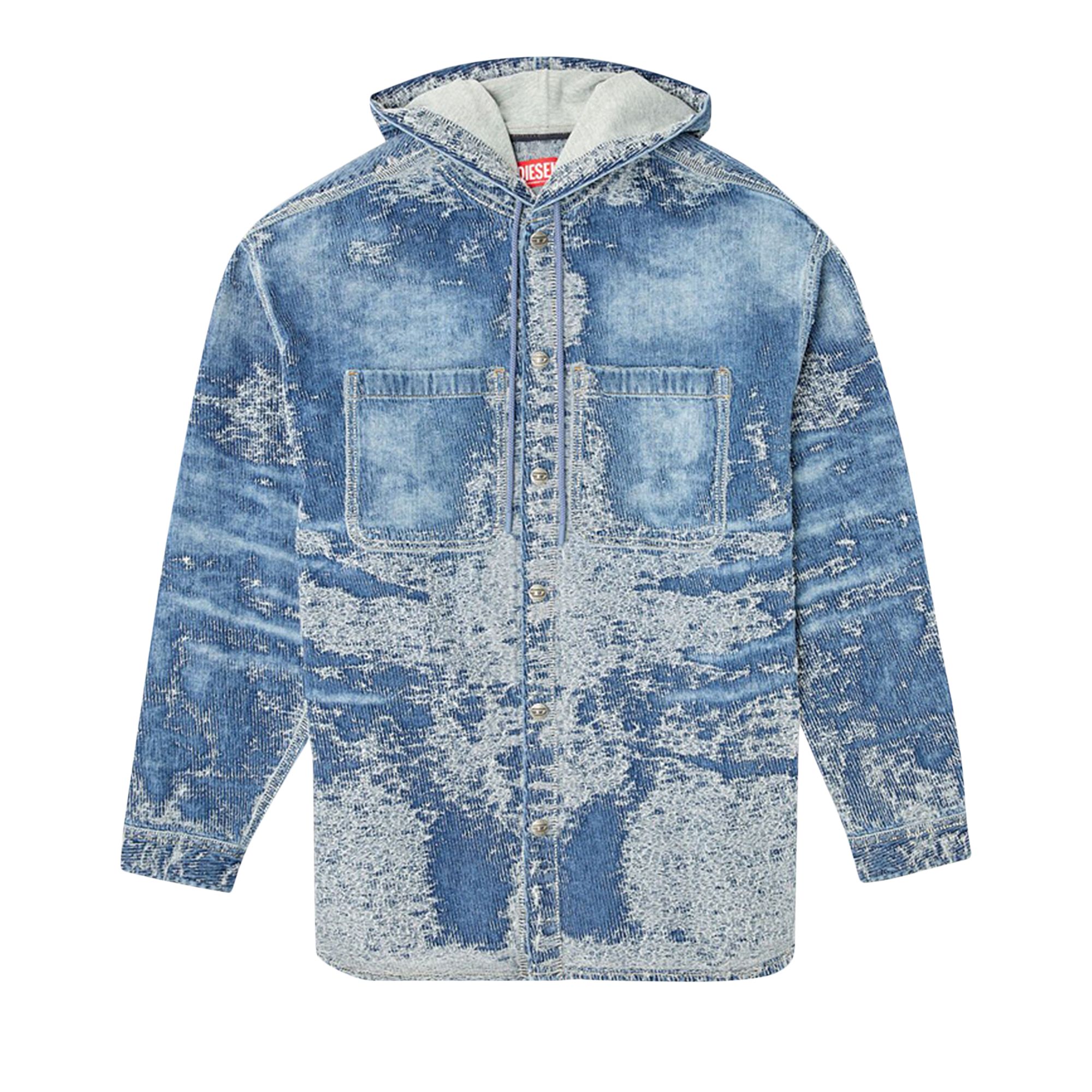 Pre-owned Diesel D-dewnys-hood-s Shirt 'denim' | Blue | Men's Size M