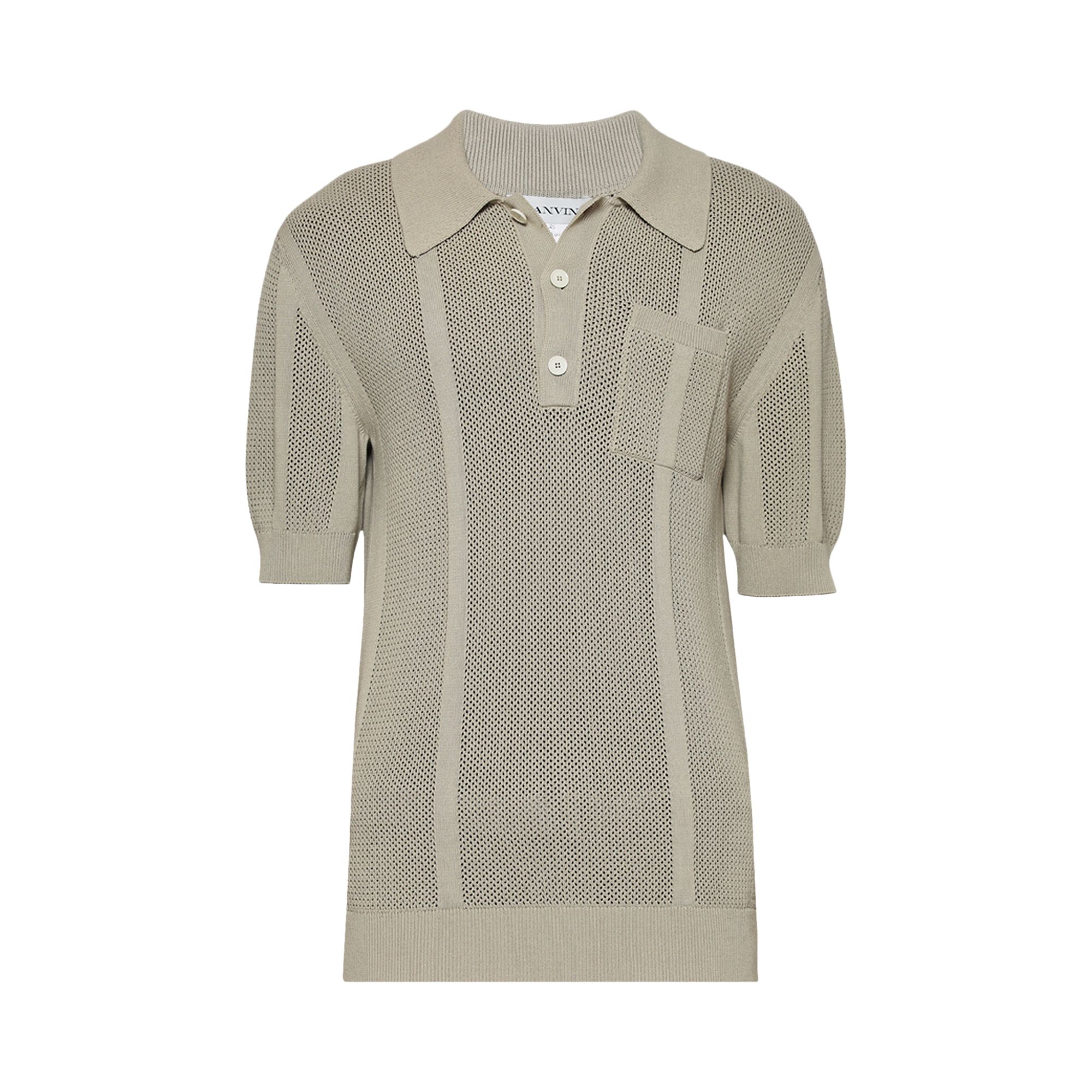 Pre-owned Lanvin Striped Polo 'lin' | White | Men's Size L
