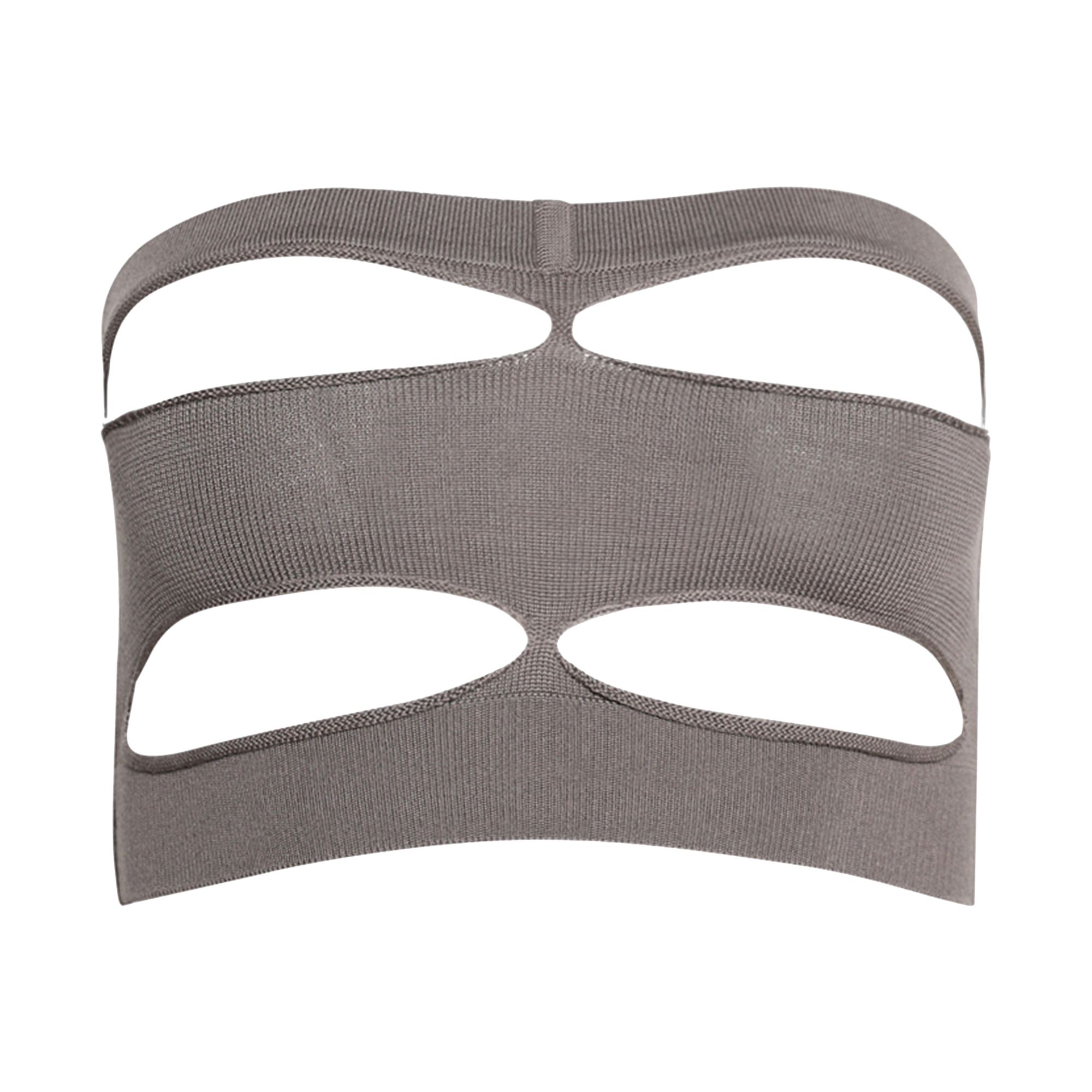 Pre-owned Rick Owens Maglia Tanja Bandeau Top 'dust' | Grey | Women's Size S In Gray