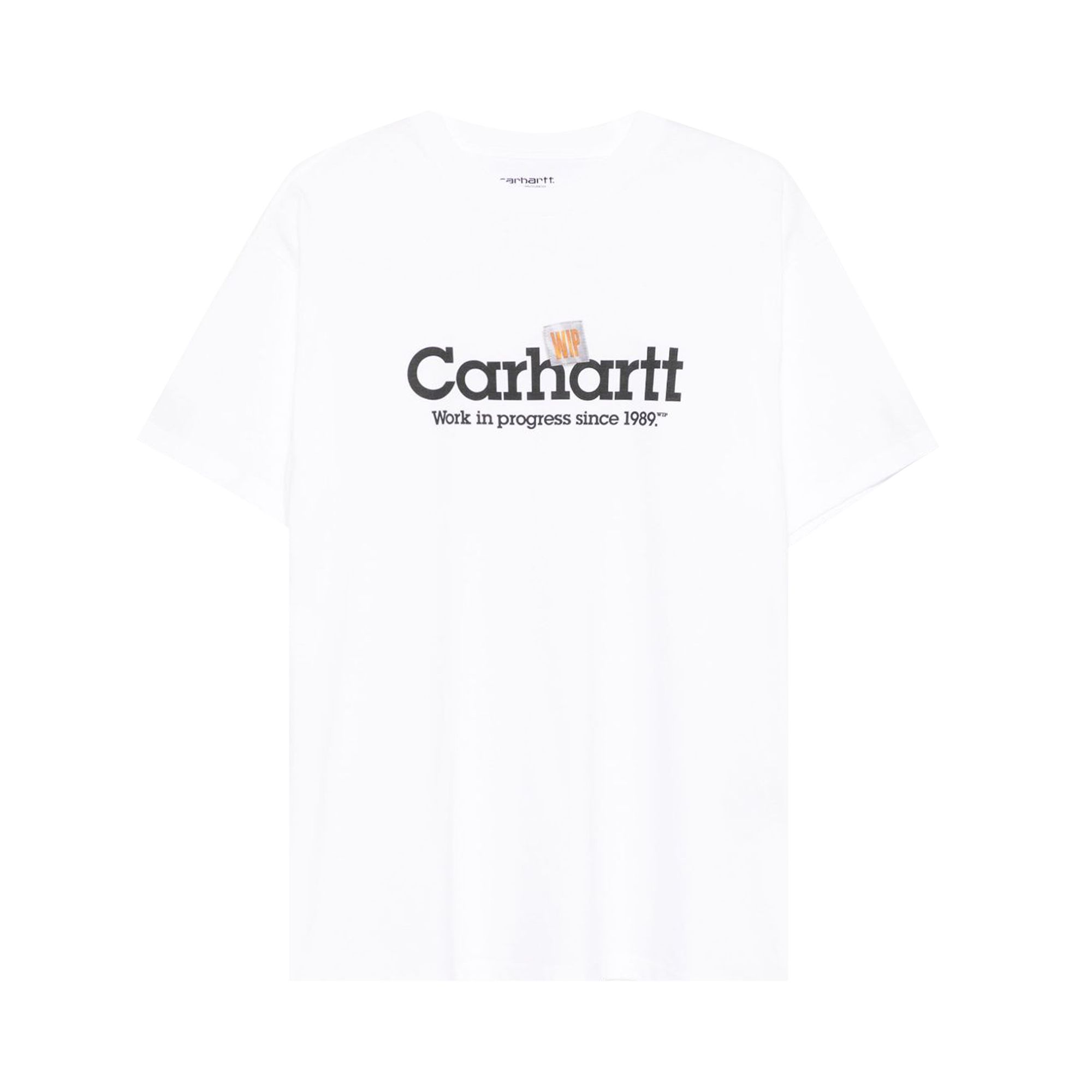 Pre-owned Carhartt Wip Short-sleeve Label Script T-shirt 'white' | Men's Size M