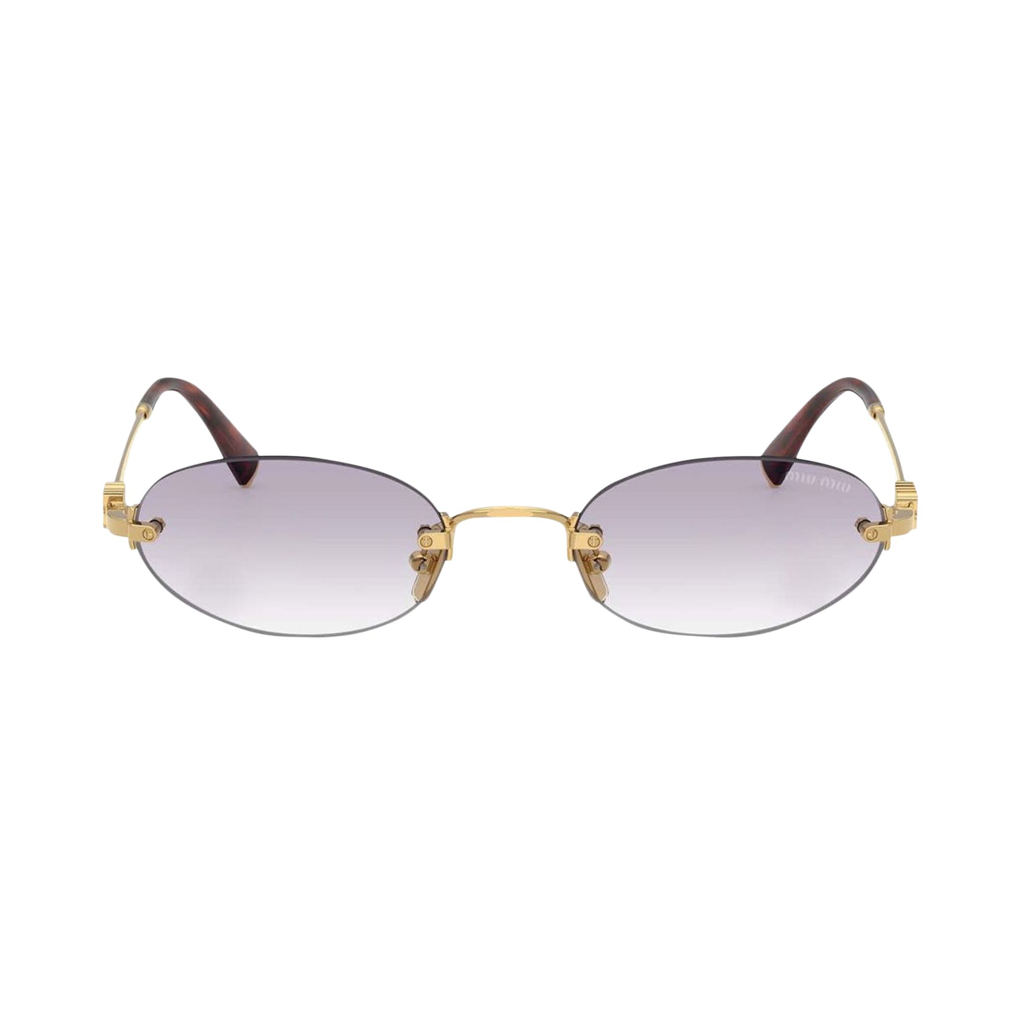 Pre-owned Miu Miu Oval Sunglasses 'dark Grey' | Women's Size Onesize