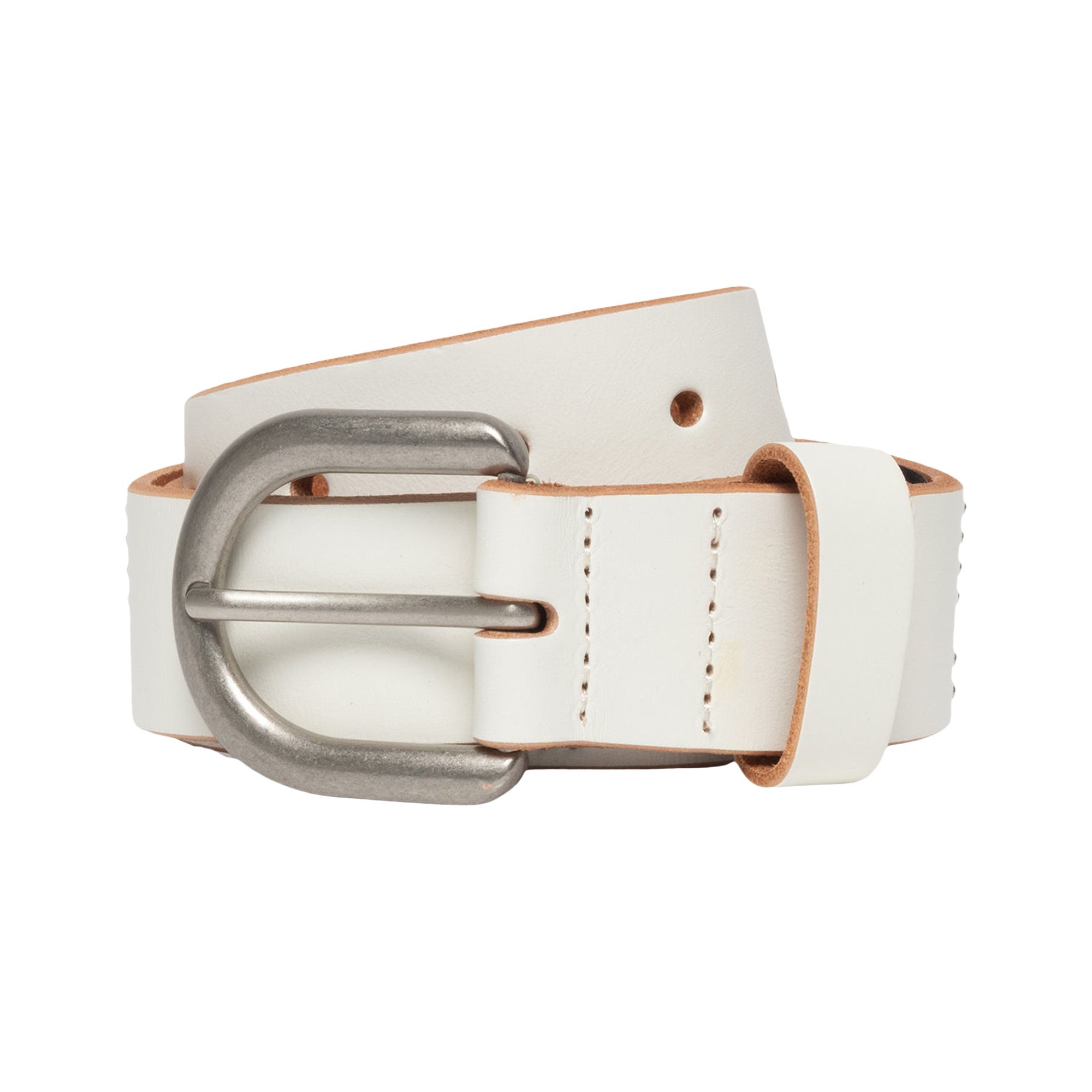 Pre-owned Stussy Stud Letter Belt 'bone' | Cream | Men's Size L/xl