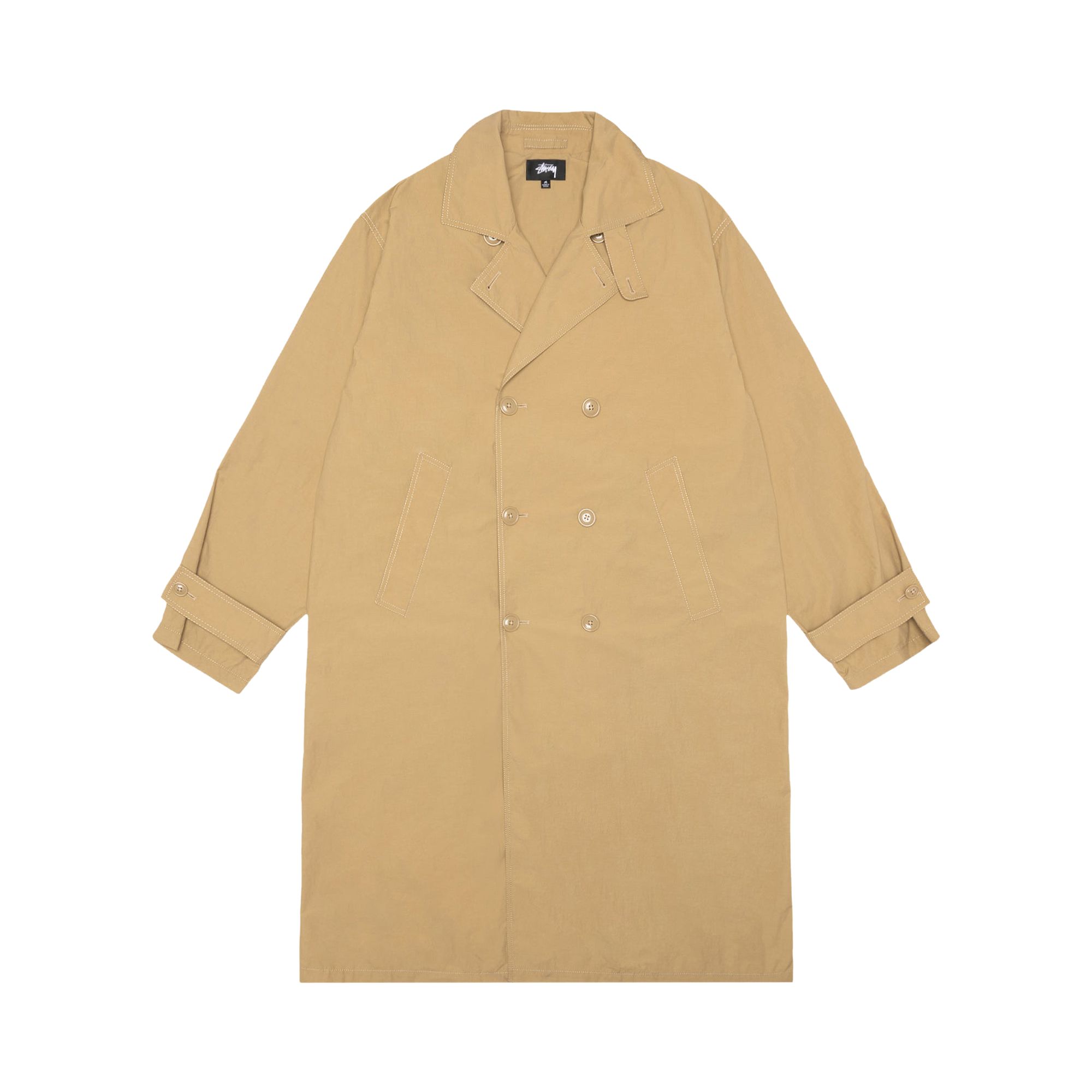 Pre-owned Stussy Lightweight Surfman Trench 'khaki' | Tan | Men's Size L
