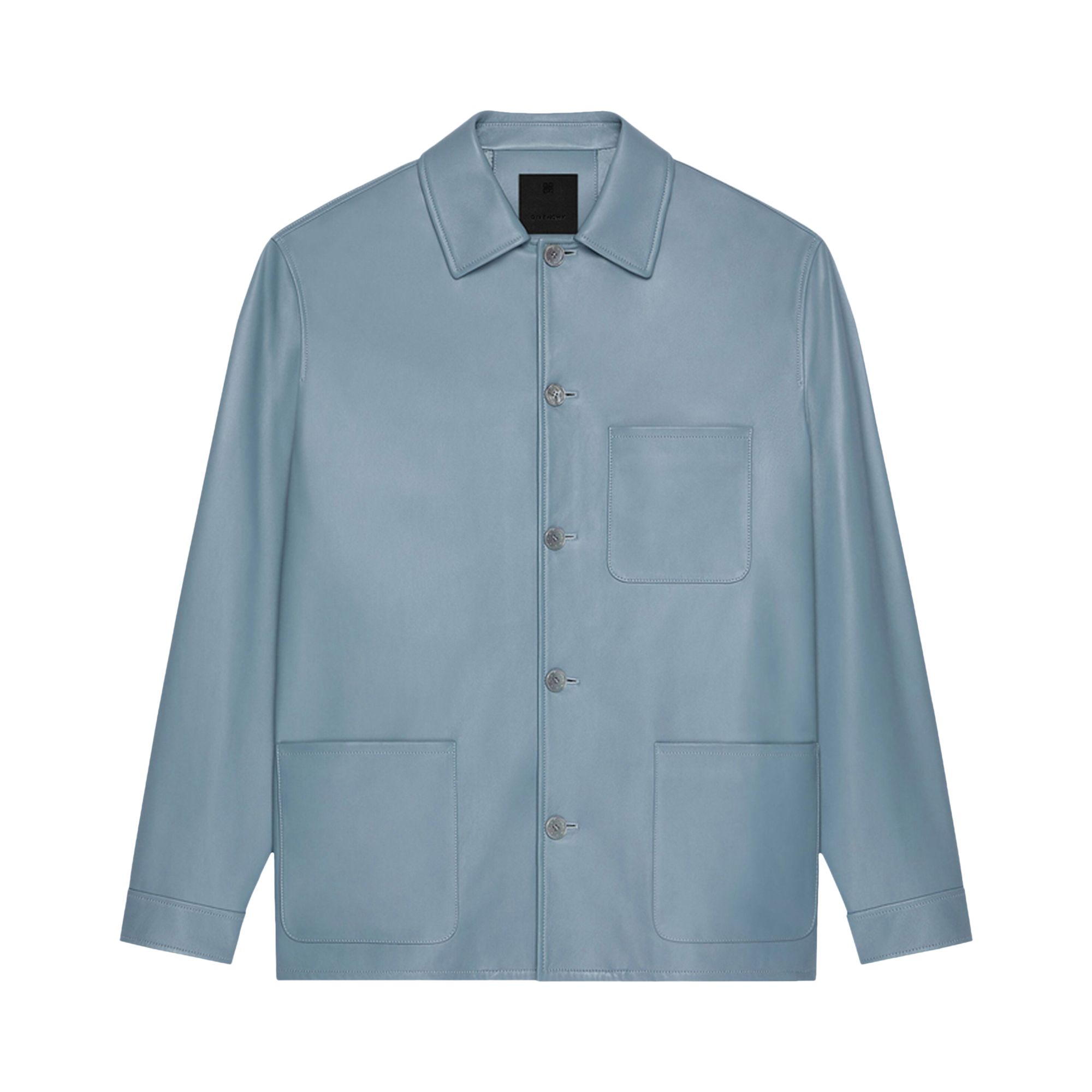 Pre-owned Givenchy Overshirt 'grey/blue' | Men's Size 54