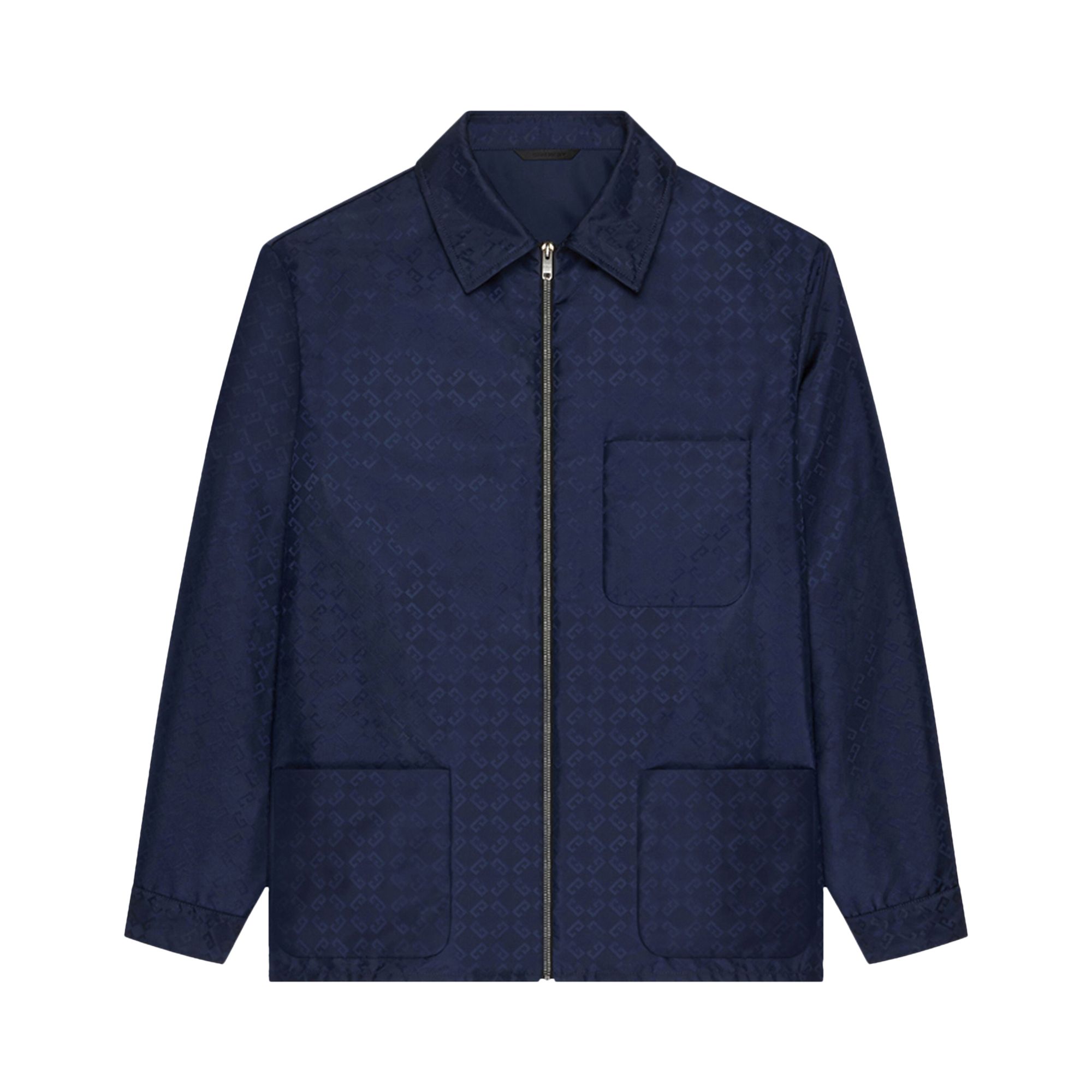 Pre-owned Givenchy Zipped Overshirt 'dark Blue' | Men's Size 52