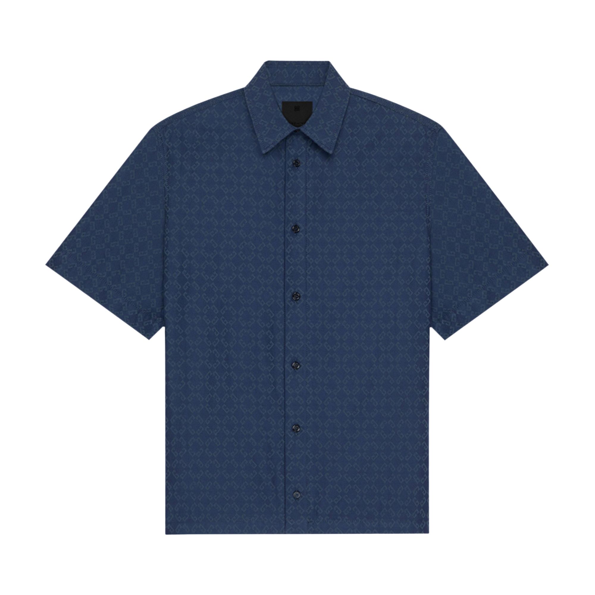 Pre-owned Givenchy Monogram Jaquard Shirt 'grey/blue' | Men's Size M In Gray