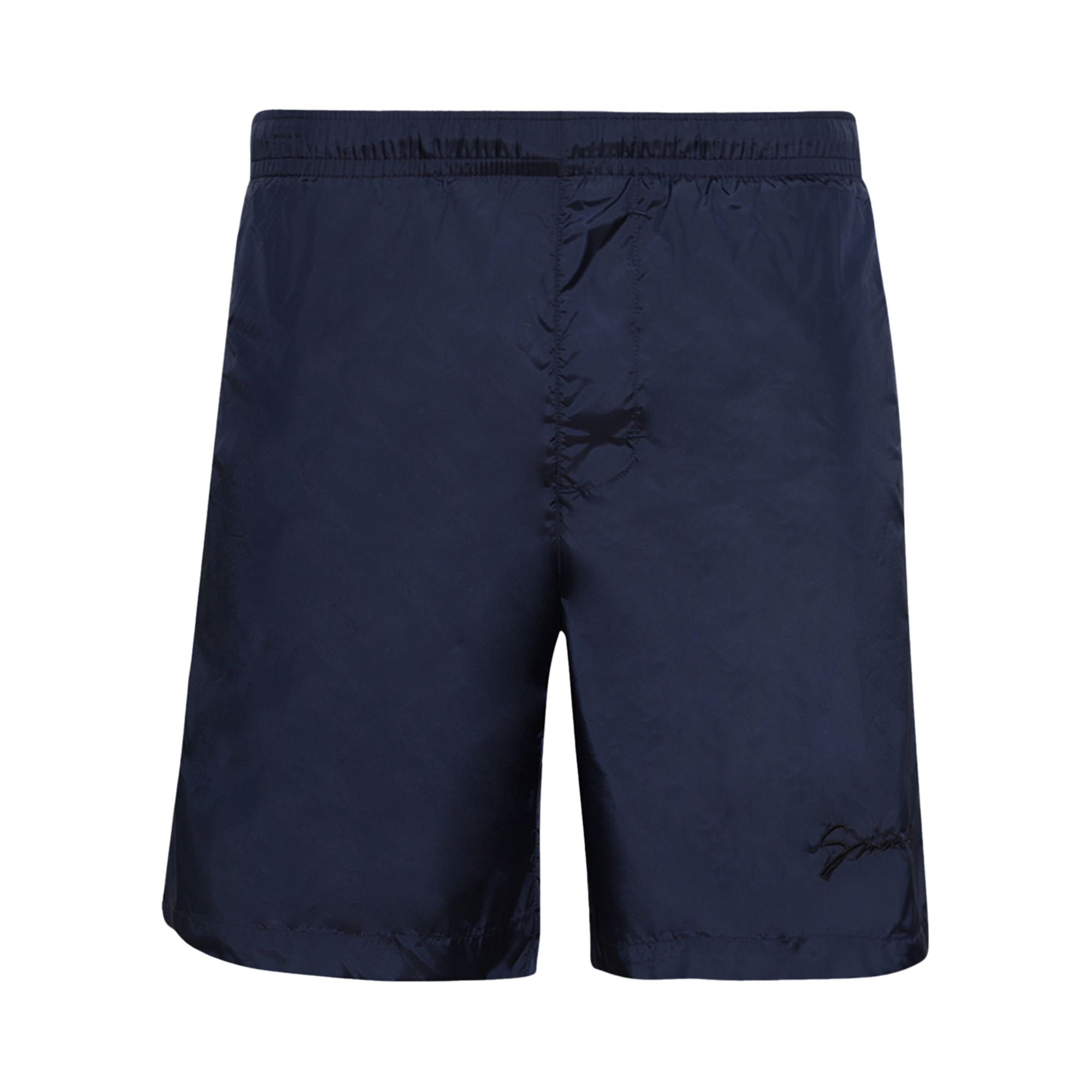 Pre-owned Givenchy Logo Embroidery Swimshorts 'dark Blue' | Men's Size Xl