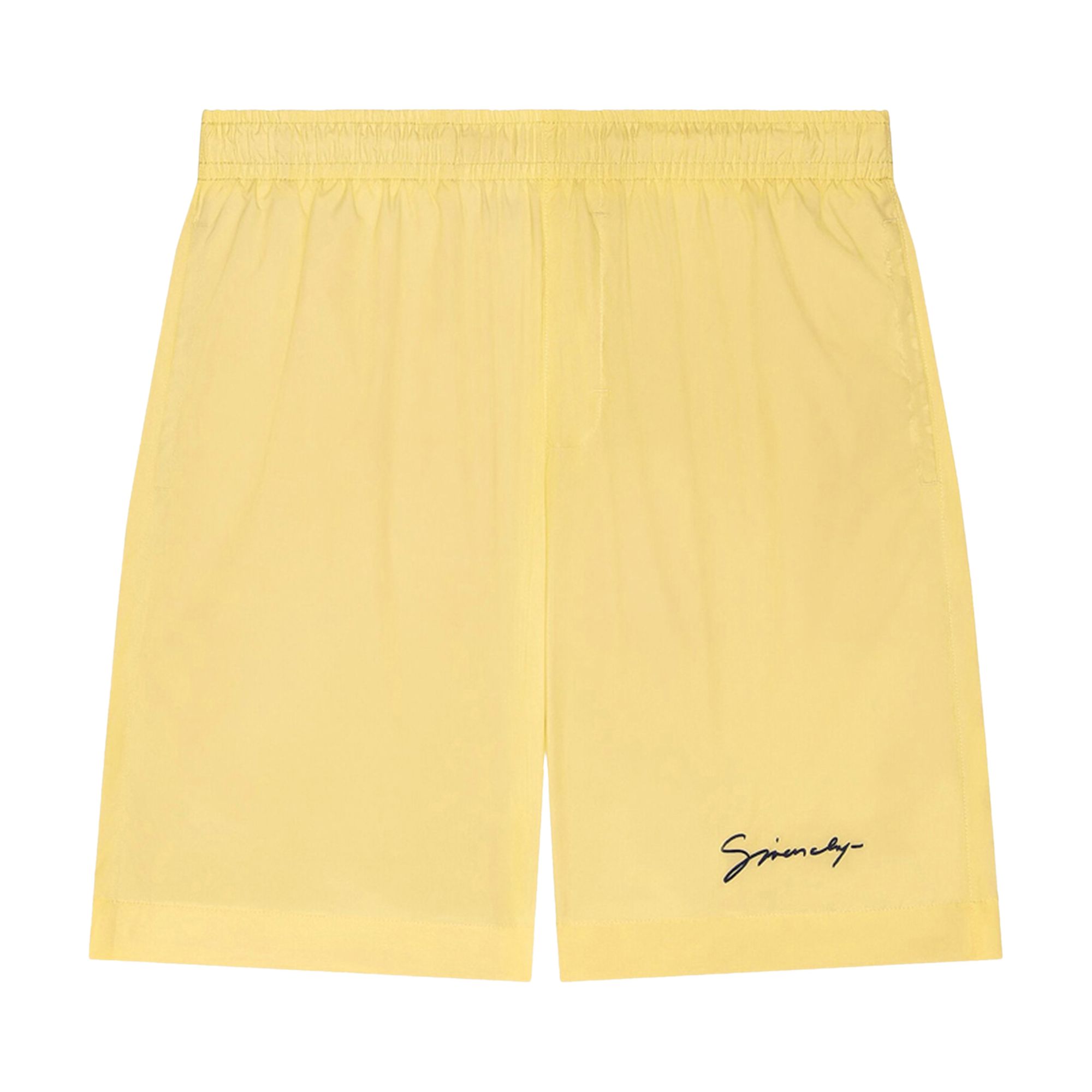 Pre-owned Givenchy Logo Embroidery Swimshorts 'banana' | Yellow | Men's Size Xl