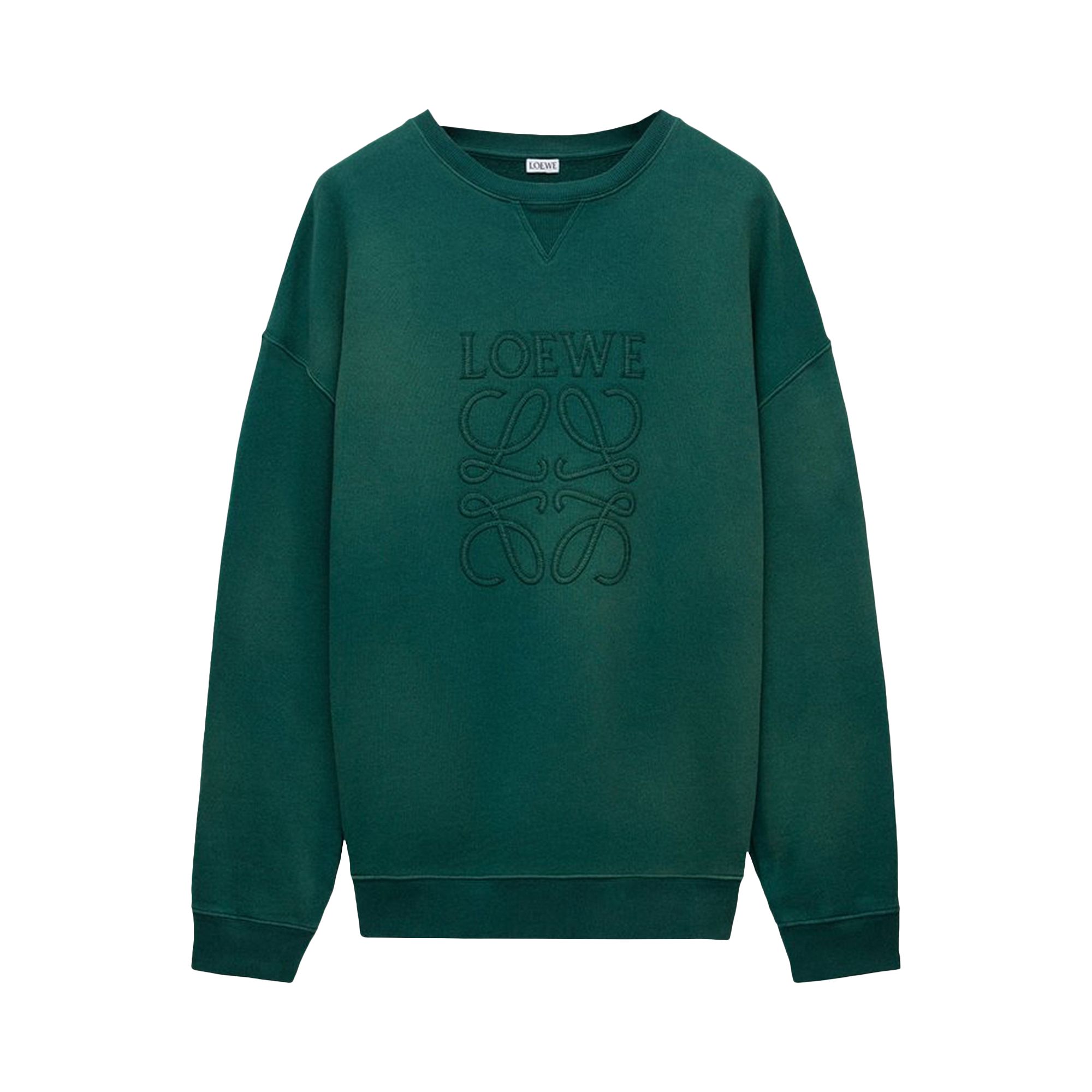 Pre-owned Loewe Relaxed Fit Sweatshirt 'dark Green' | Men's Size L