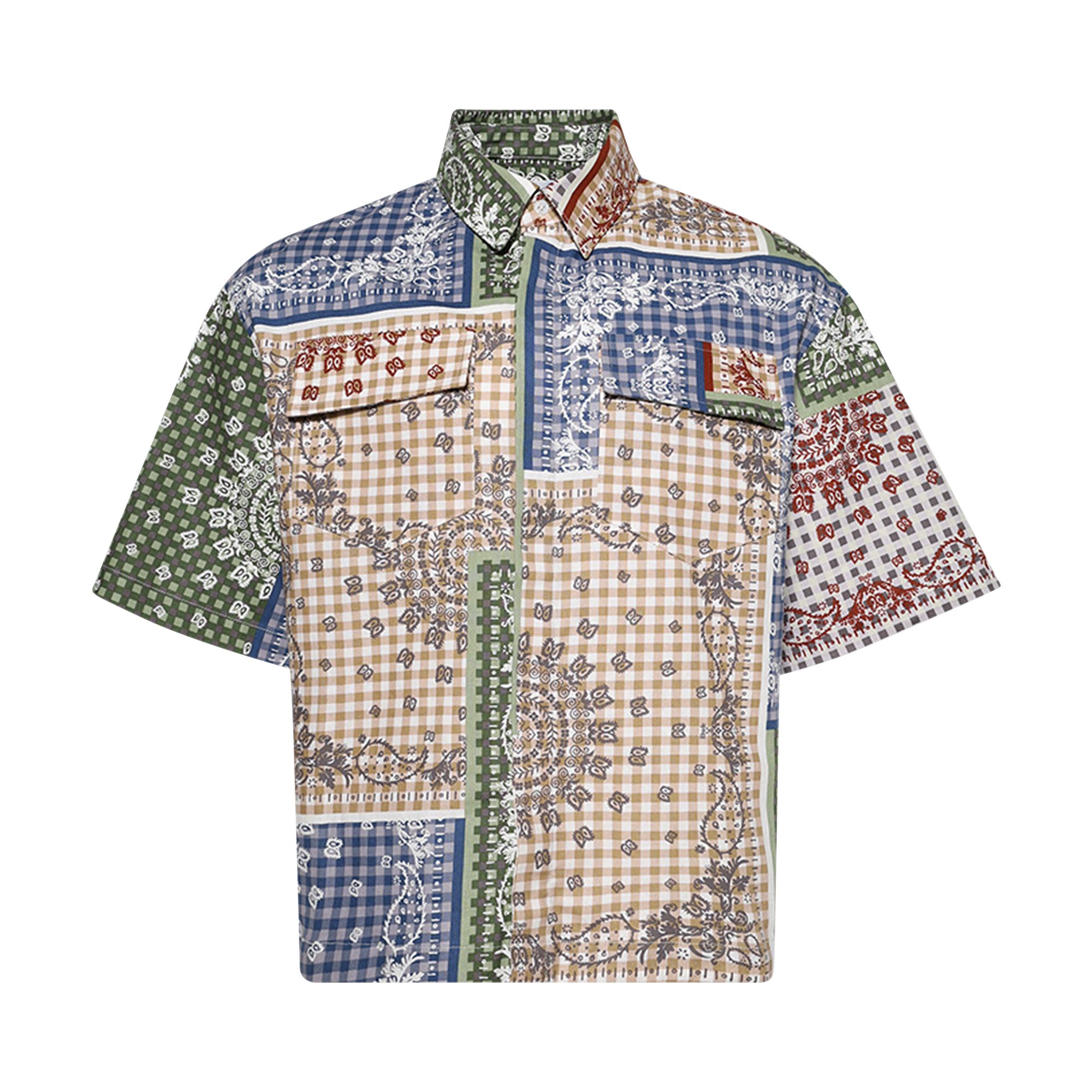 Pre-owned Rhude Bandana Boxy Work Shirt 'multicolor' | Multi-color | Men's Size L