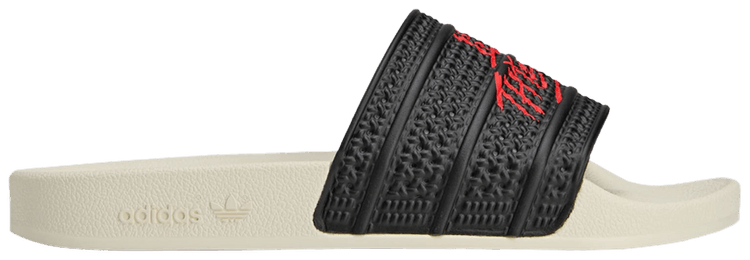 ◆コラボ商品◆100 THIEVES X ADIDAS ADILETTE SLIDE◆正規品◆ 100 Thieves X Adilette Slide 'Black Red' - Adidas - JR9152
