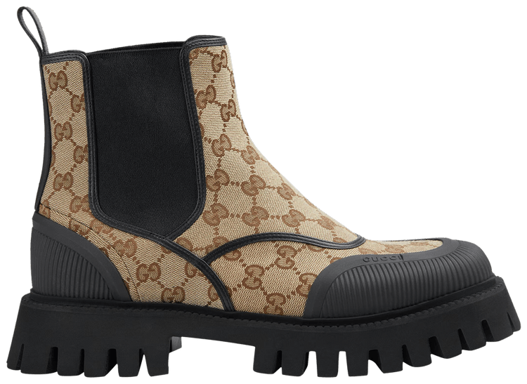 Gucci GG Ankle Boot Beige Ebony