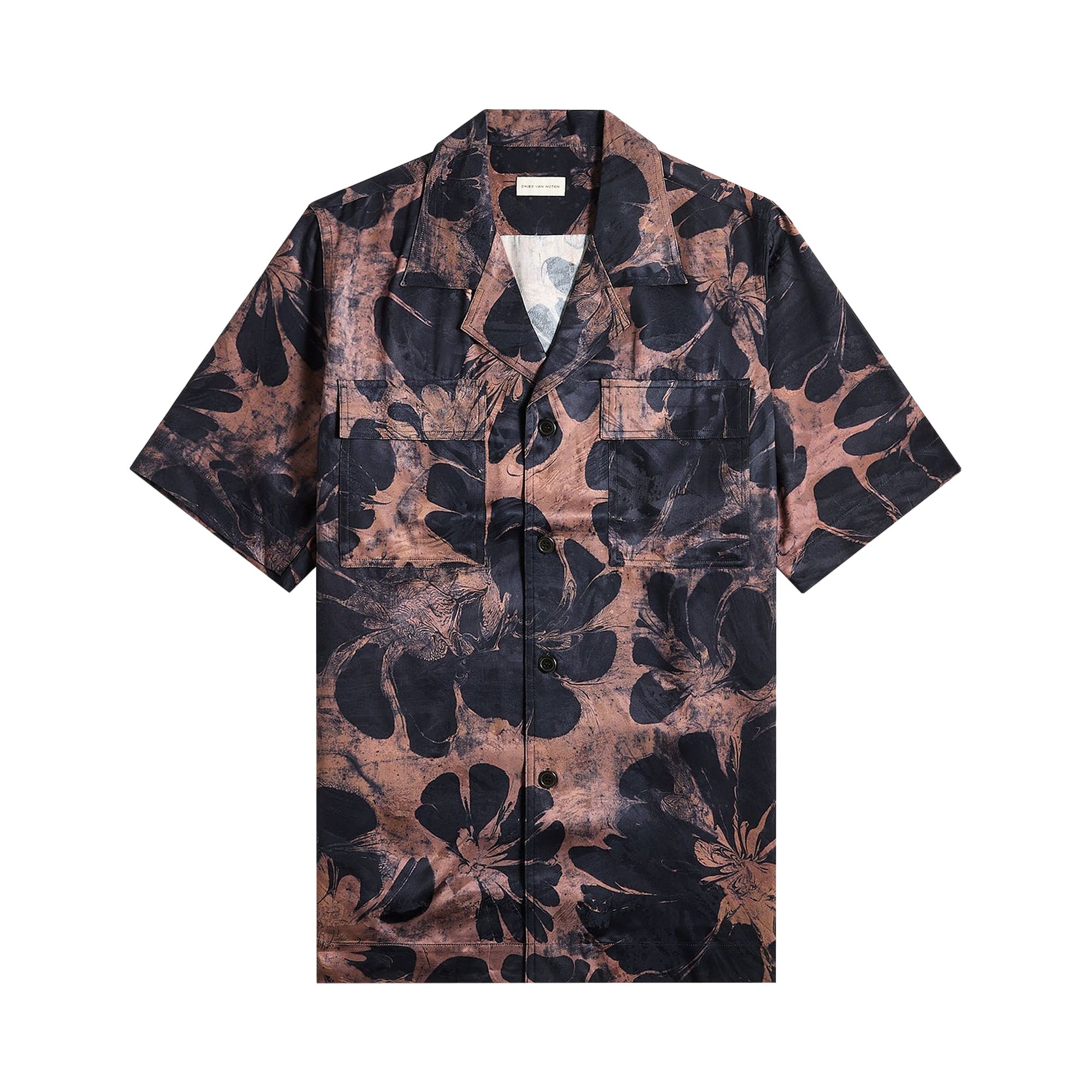 Pre-owned Dries Van Noten Cameron Shirt 'dessin' | Purple | Men's Size 48