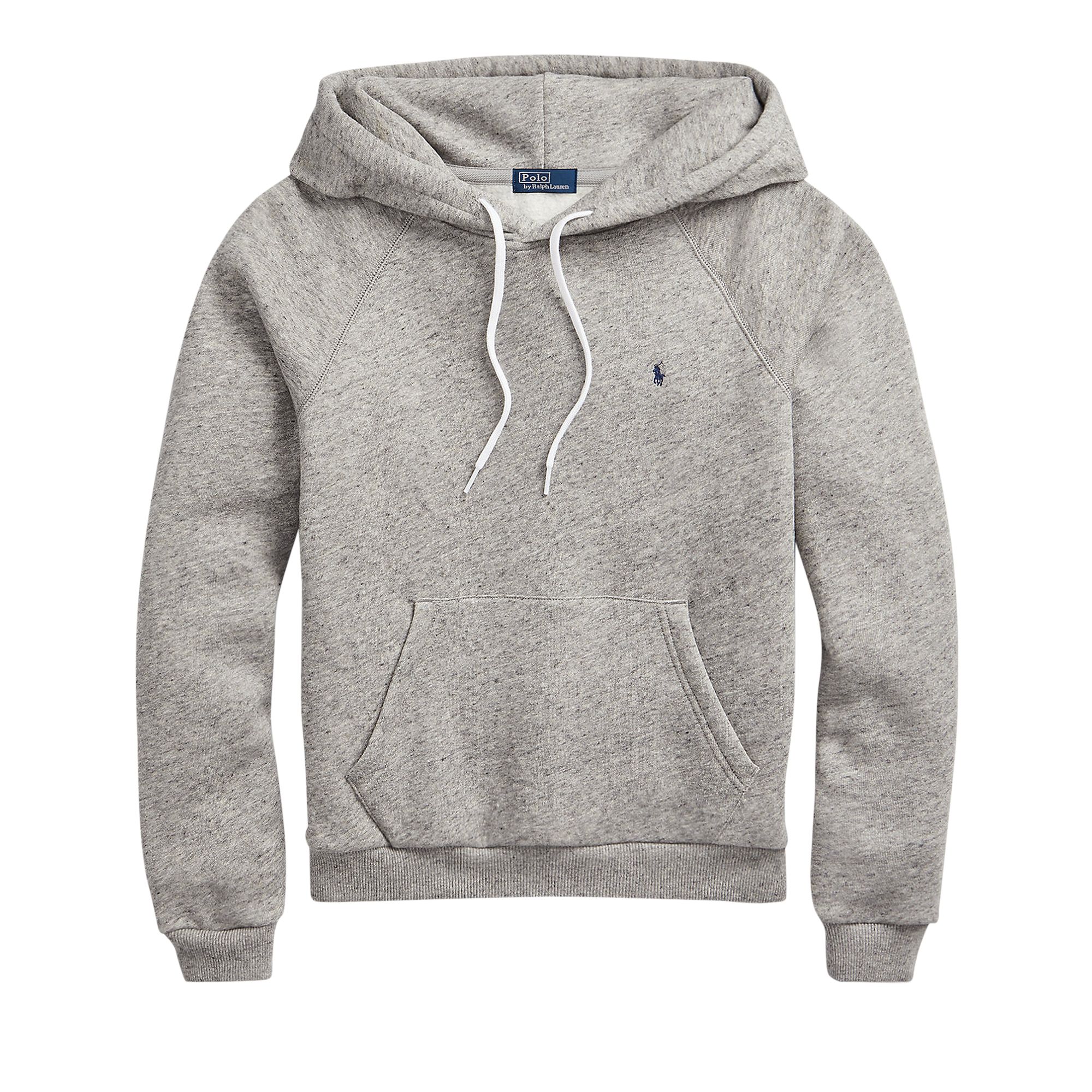Pre-owned Polo Ralph Lauren Shrunken Fit Fleece Hoodie 'dark Vintage Heather' | Grey | Women's Size M