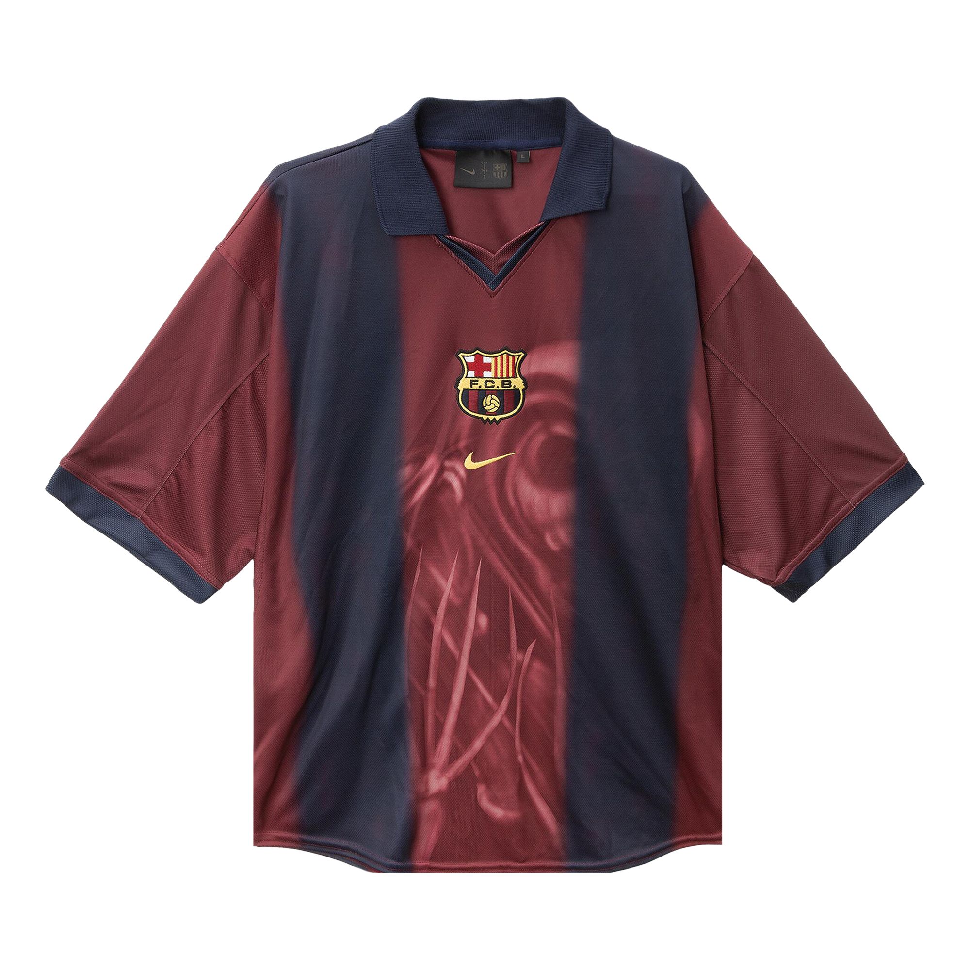 Pre-owned Nike Fc Barcelona X Cactus Jack Retro 2000/01 Home Skeleton Jersey 'red/blue' | Men's Size M