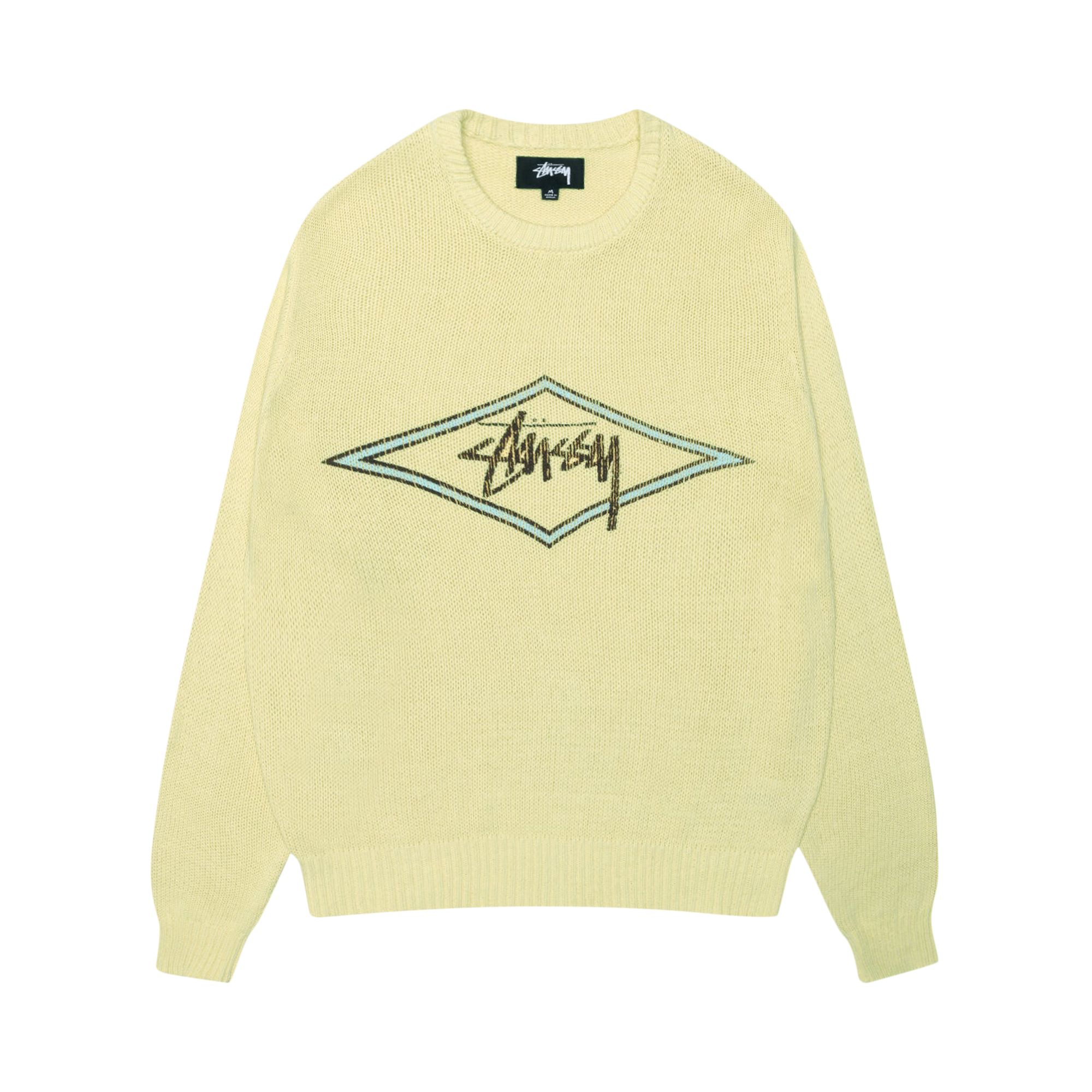Pre-owned Stussy Surf Team Sweater 'faded Lime' | Green | Men's Size L