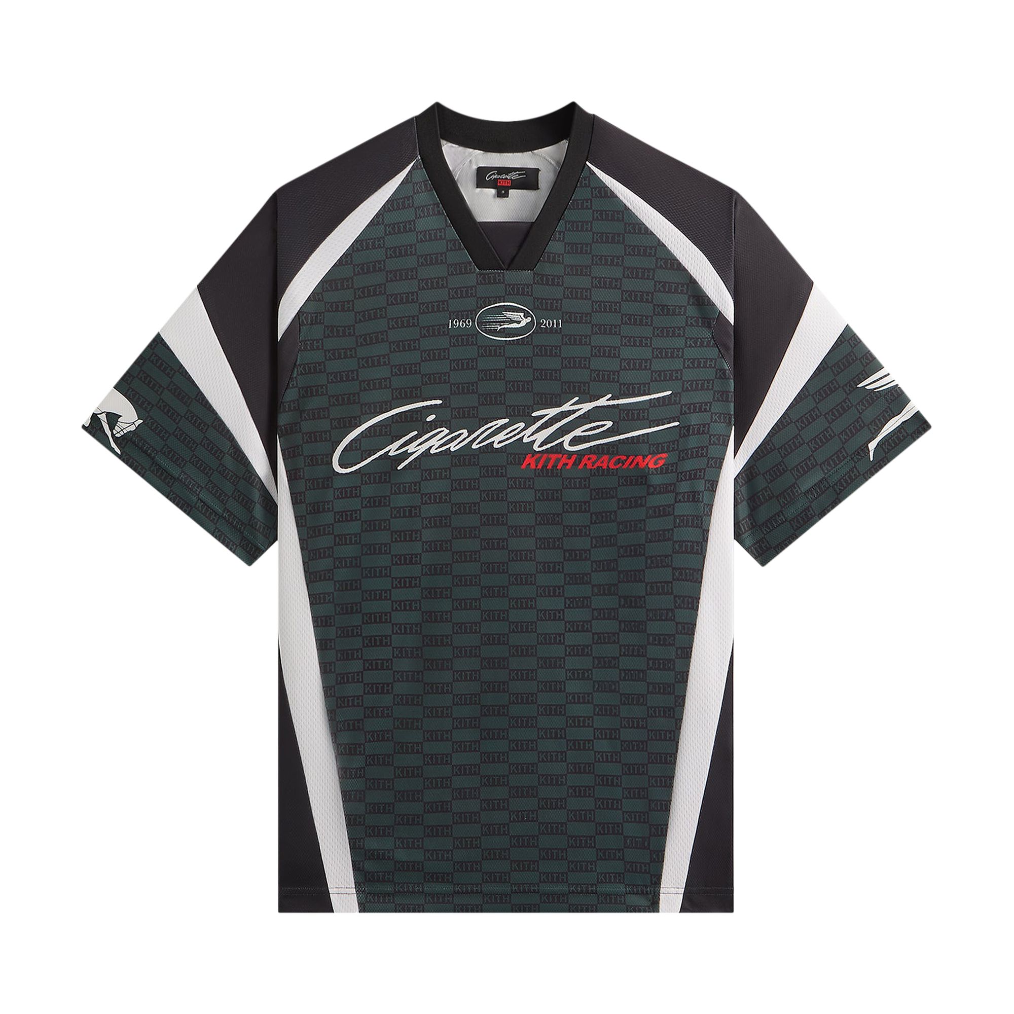 Pre-owned Kith For Cigarette Racing Mesh Jersey 'stadium' | Black | Men's Size L