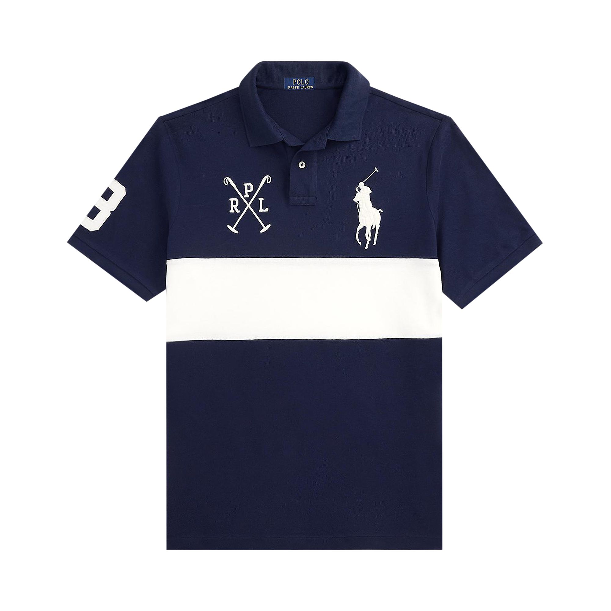 Pre-owned Polo Ralph Lauren Short-sleeve Basic Mesh Novelty Big Pony Polo 'newport Navy/nevis' | Blue | Men's