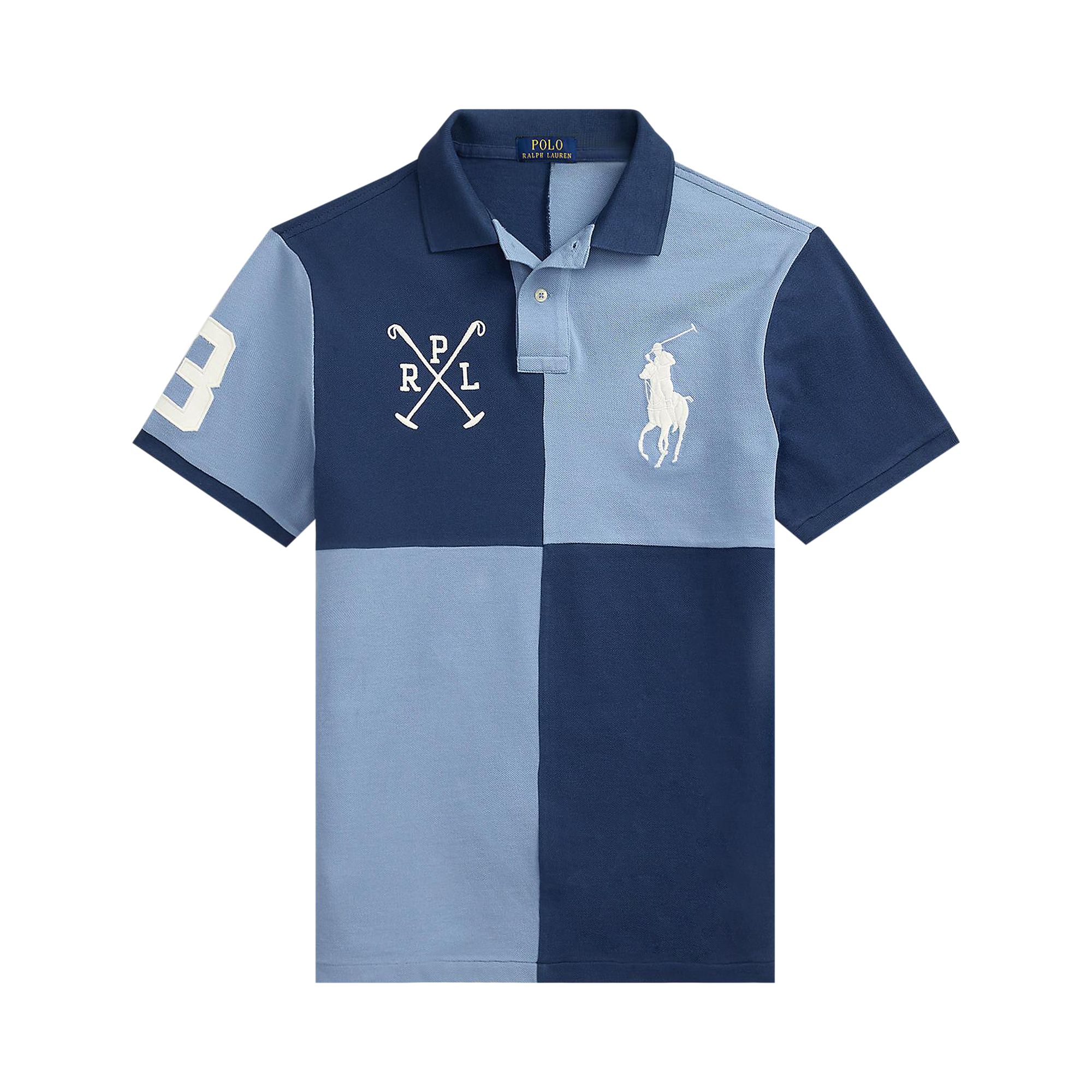 Pre-owned Polo Ralph Lauren Short-sleeve Basic Mesh Novelty Big Pony Polo 'rustic Navy/channel Blue' | Men's S