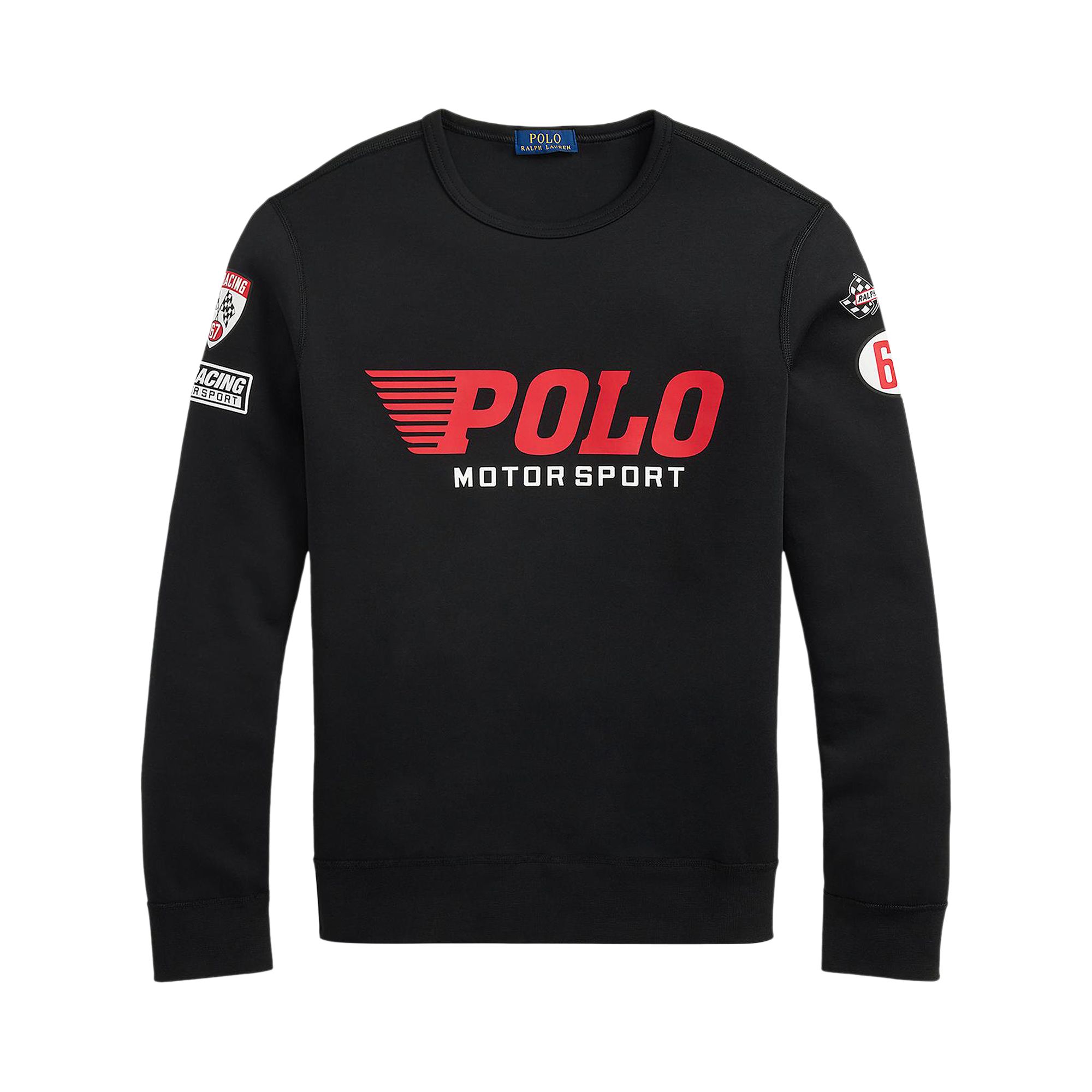 Pre-owned Polo Ralph Lauren Double Knit Long-sleeve-sweatshirt 'black' | Men's Size L