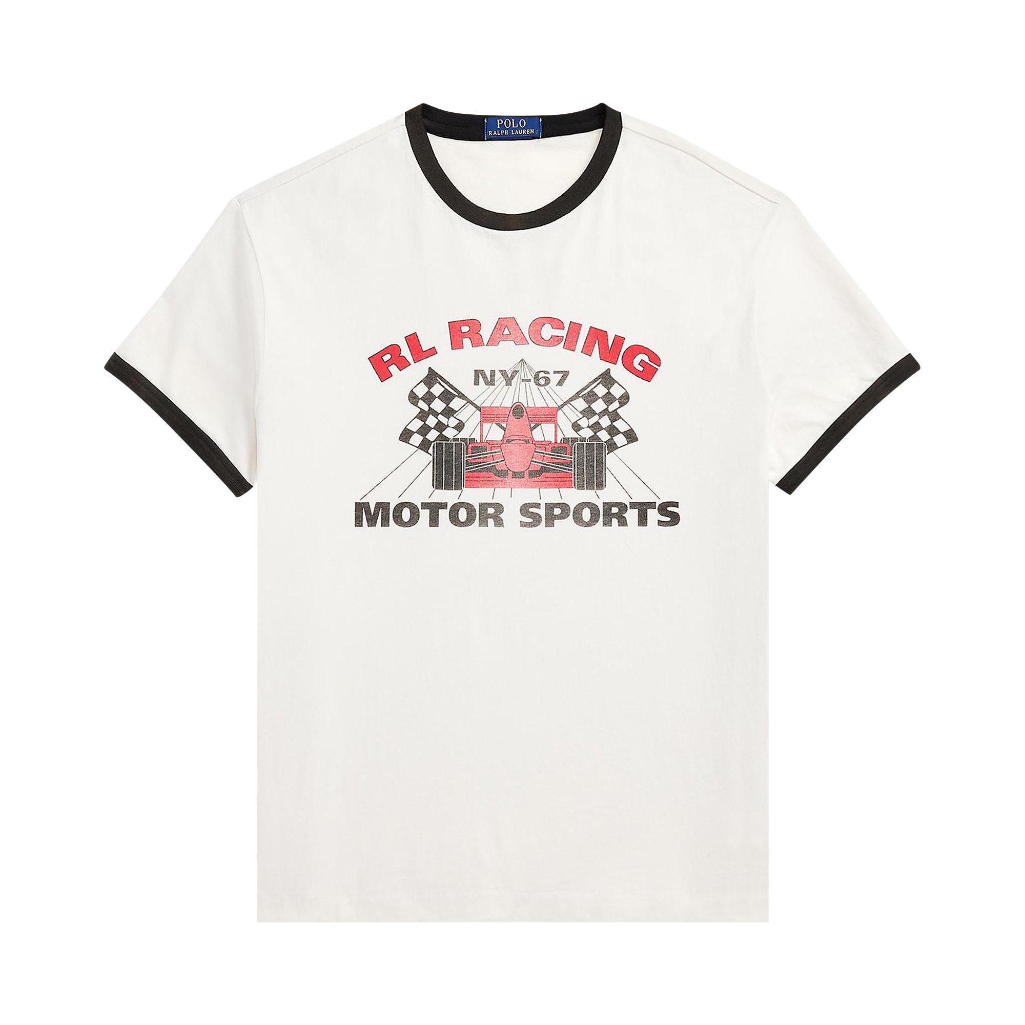 Pre-owned Polo Ralph Lauren Short-sleeve Uneven Jersey T-shirt 'nevis' | White | Men's Size L