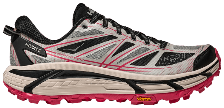 HOKA Mafate Speed 2 Galactic Grey Ruby Red