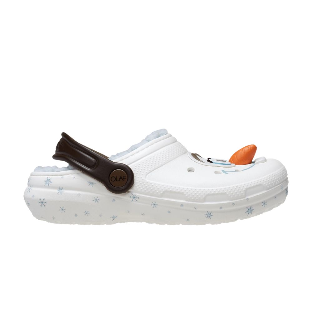 Pre-owned Crocs Disney X Classic Lined Clog Kids 'olaf' | White | Kid's Size 4