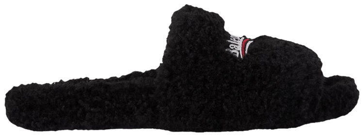 Balenciaga Wmns Furry Slides Black