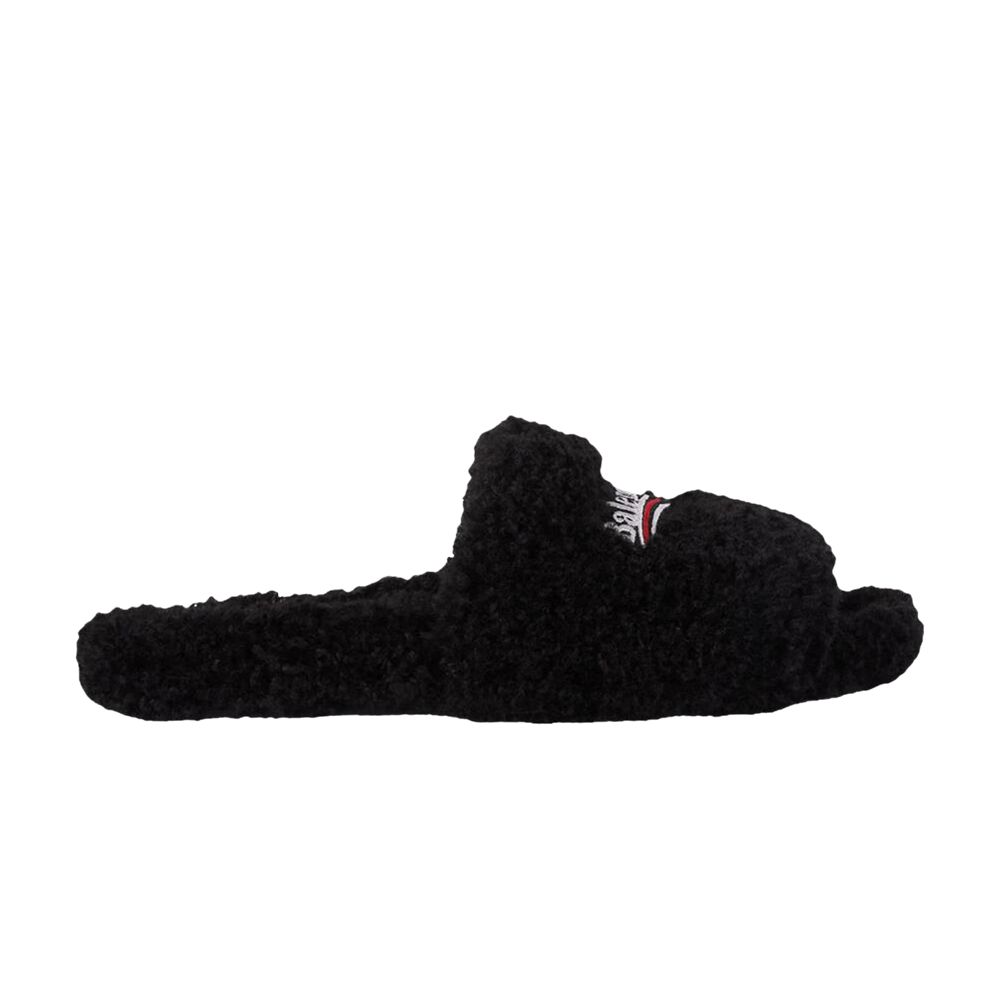 Pre-owned Balenciaga Wmns Furry Slides 'black' | Women's Size 37