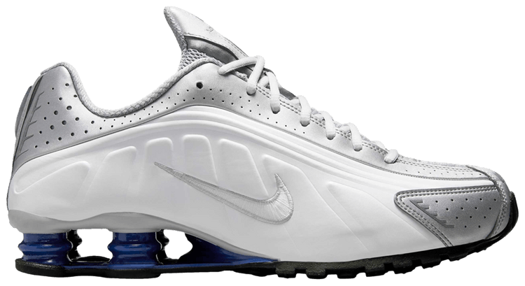 Nike Shox R4 Metallic Silver Deep Royal Blue