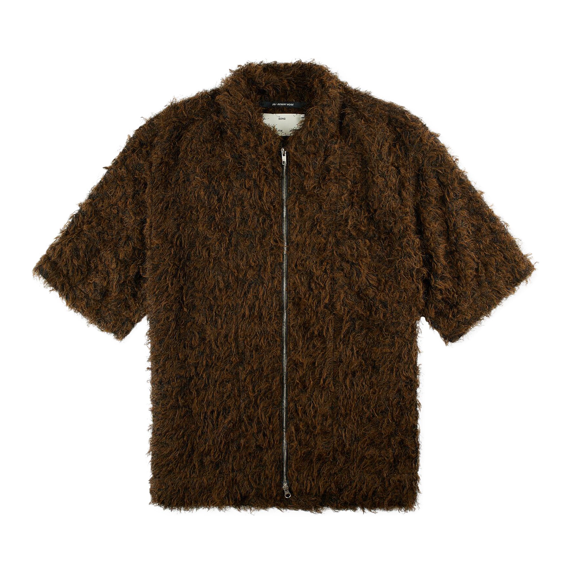 Pre-owned Song For The Mute Zip Up Box Shirt 'black/brown' | Men's Size 48