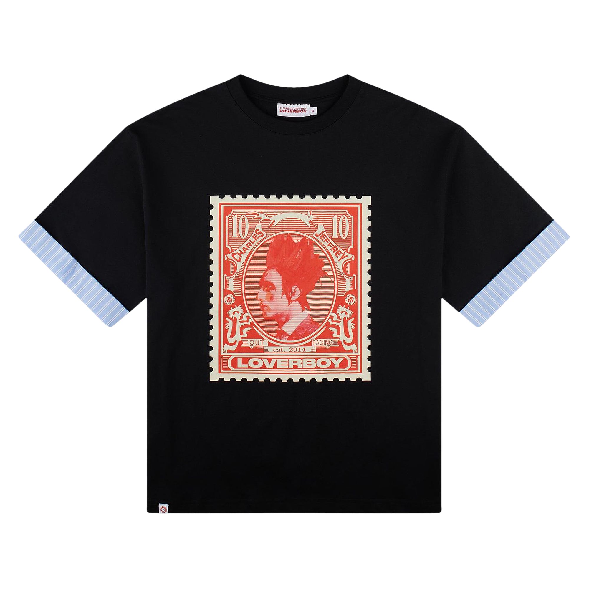 Pre-owned Charles Jeffrey Loverboy Turn Up Tee 'black' | Men's Size L
