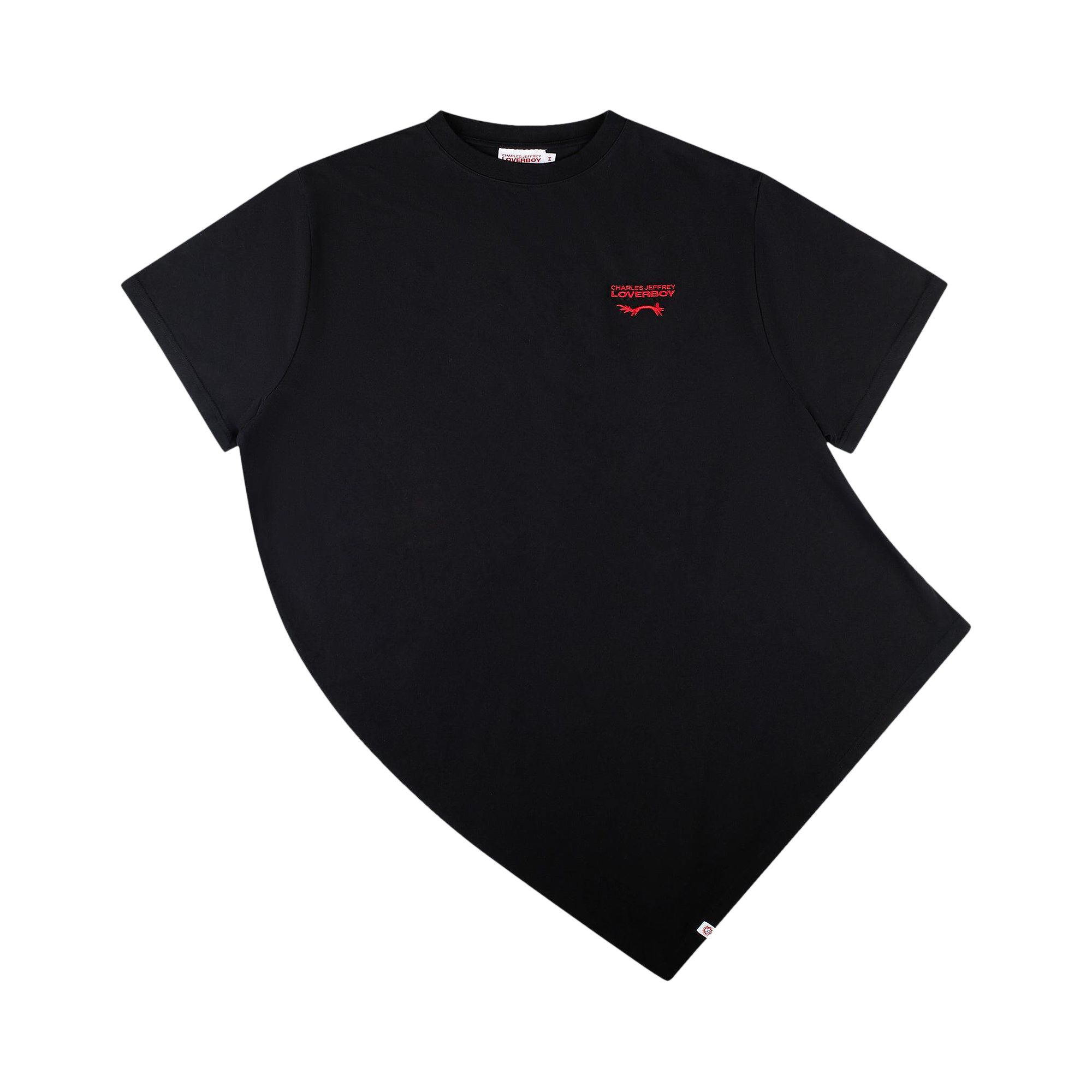 Pre-owned Charles Jeffrey Loverboy Topsy Turvy Tee 'black' | Men's Size M