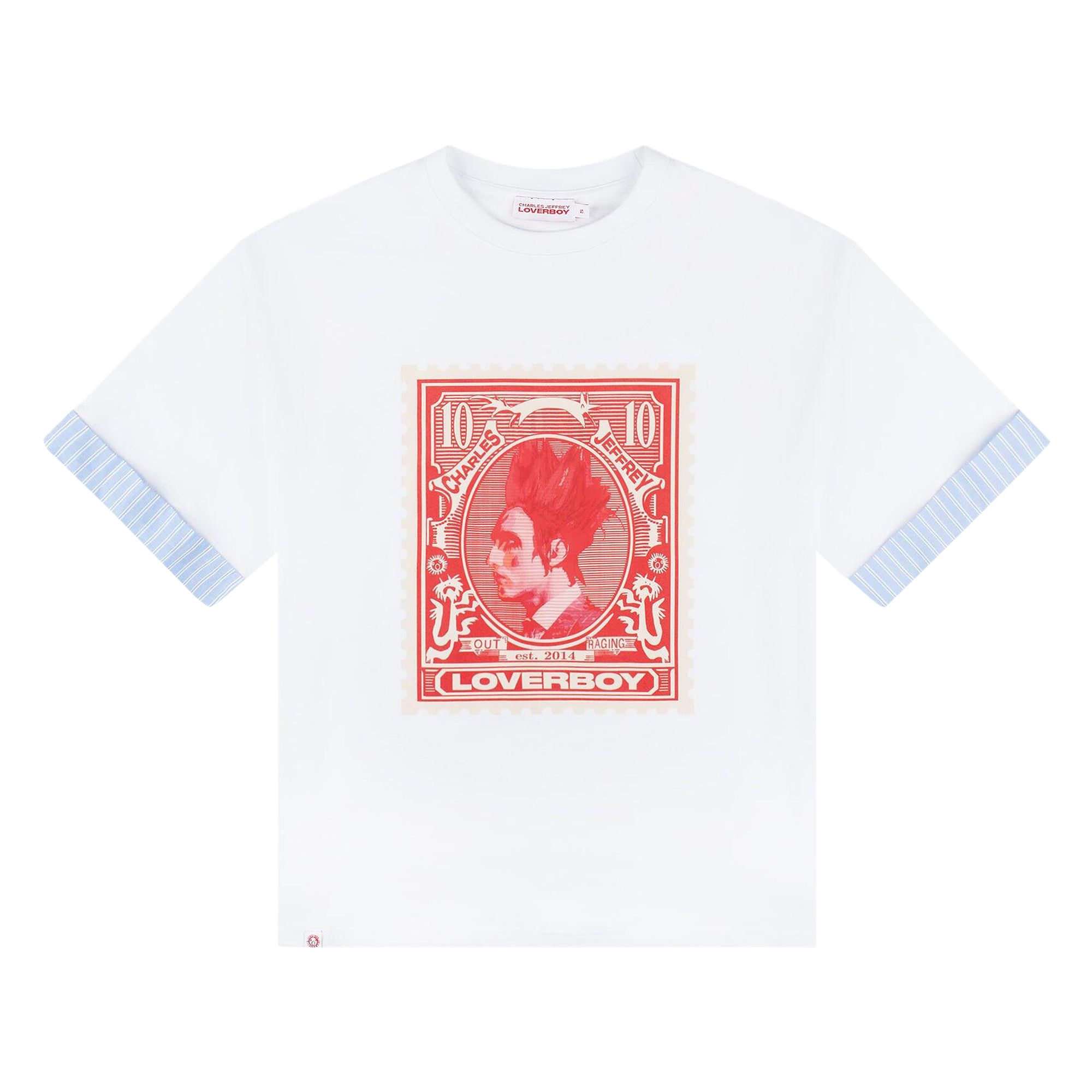Pre-owned Charles Jeffrey Loverboy Turn Up Tee 'white' | Men's Size M