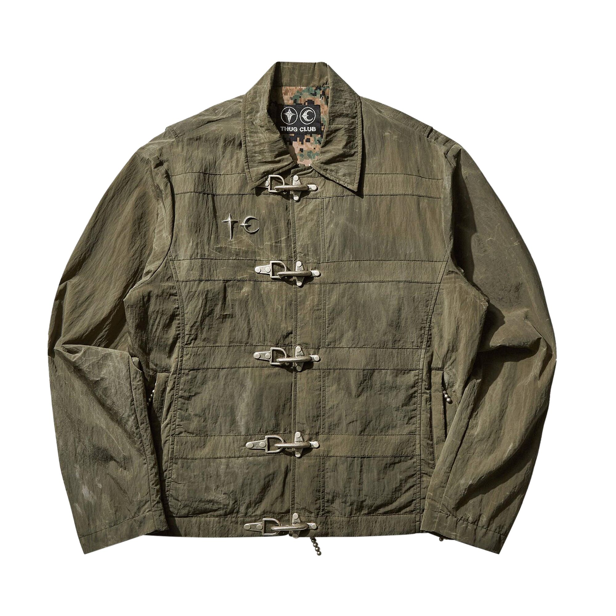 Pre-owned Thug Club Scarred Bio Soldier Jacket 'khaki' | Green | Men's Size 3