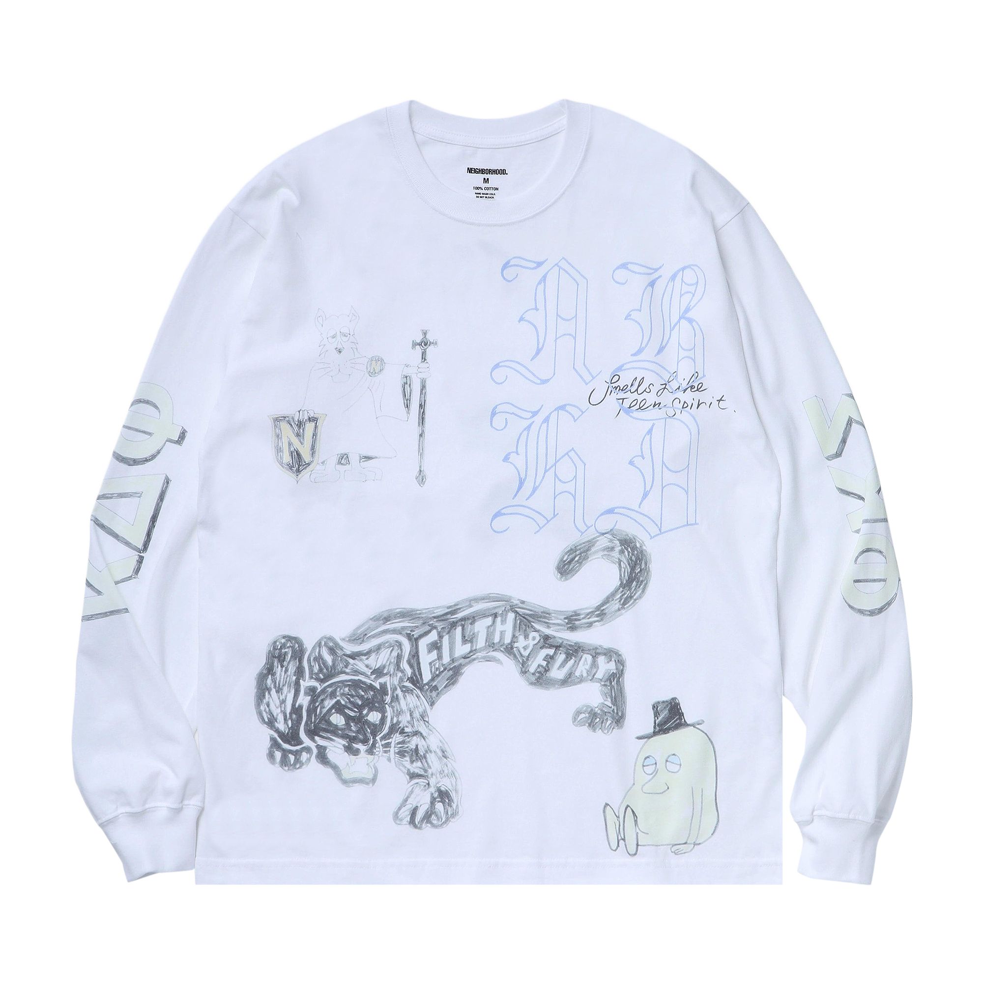 Pre-owned Neighborhood Nh-9 Long-sleeve Tee 'white' | Men's Size S