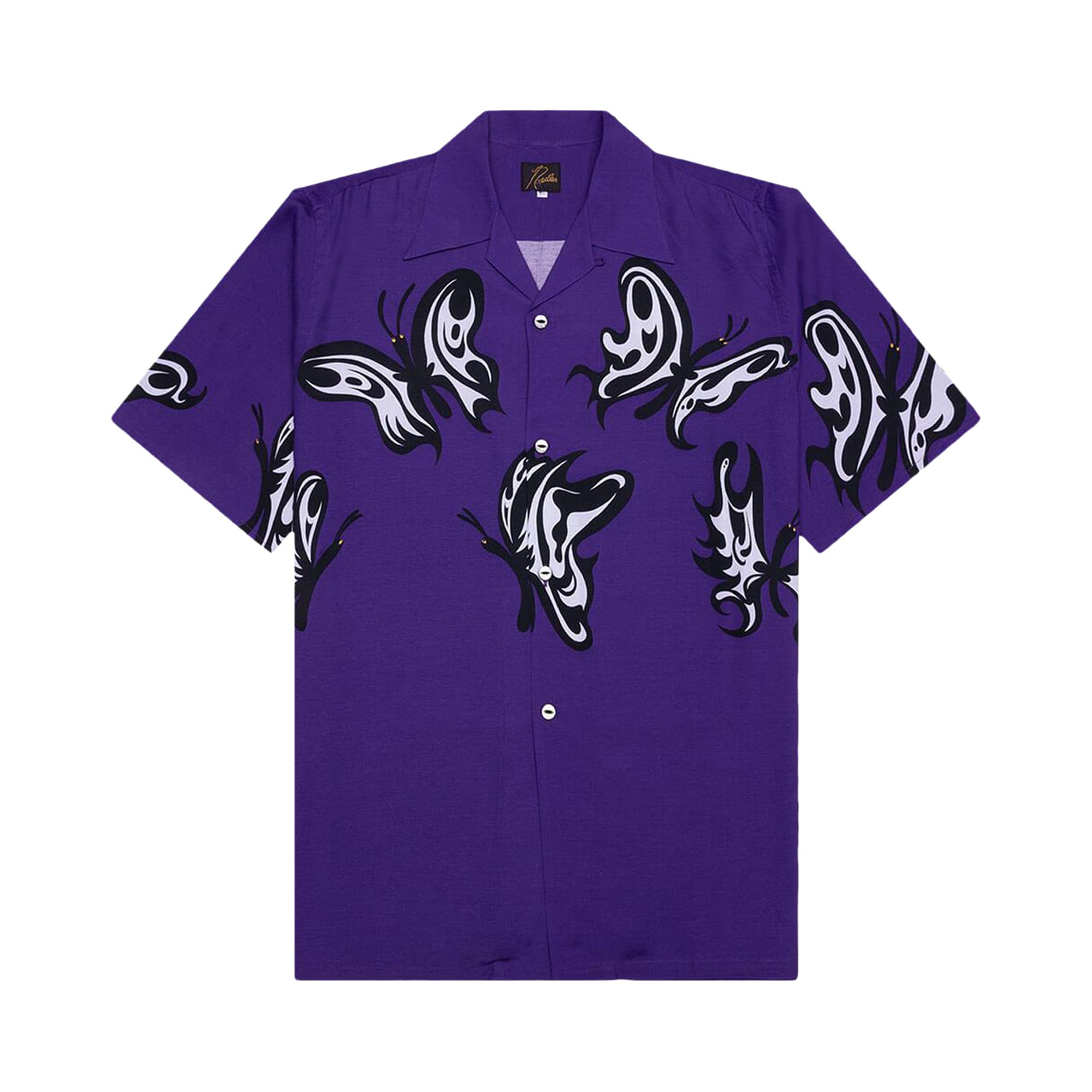 Pre-owned Needles X Kae Tanaka Papillon Short-sleeve One Up Shirt 'purple' | Men's Size L
