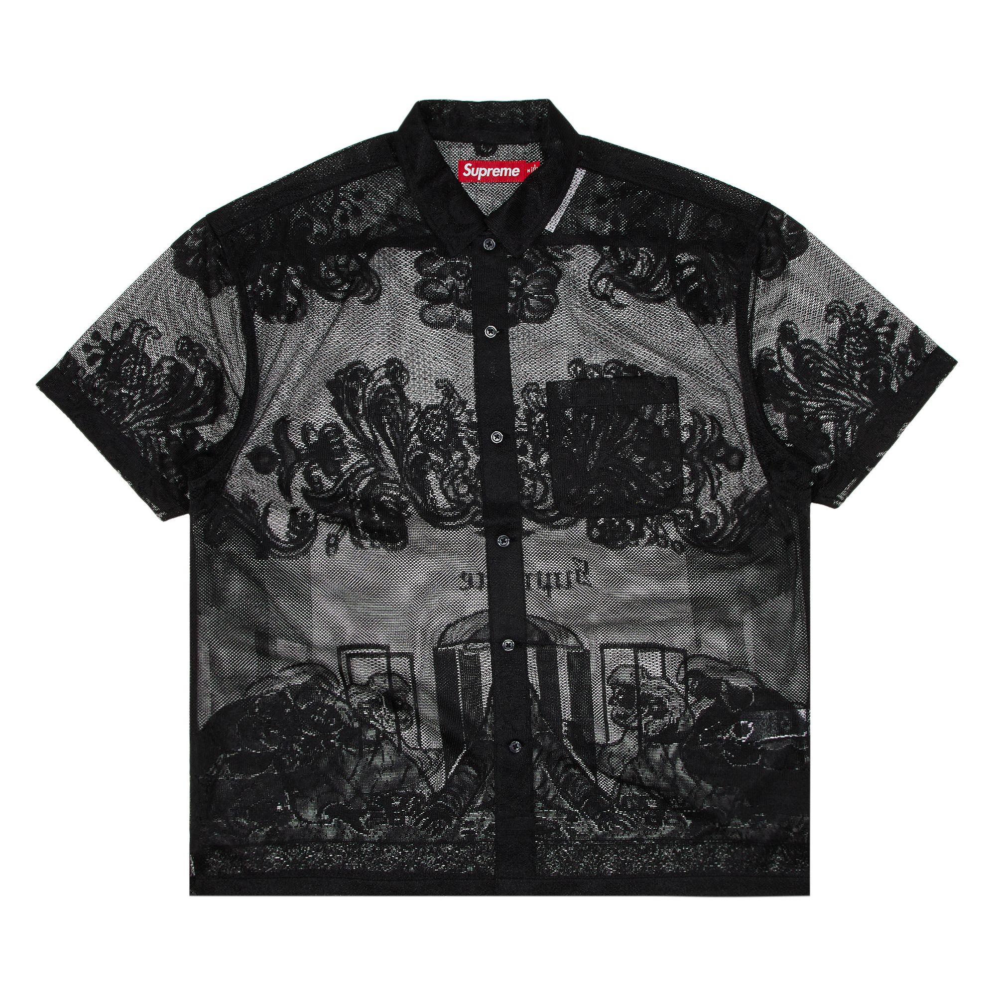 Pre-owned Supreme Last Supper Lace Short-sleeve Shirt 'black' | Men's Size M