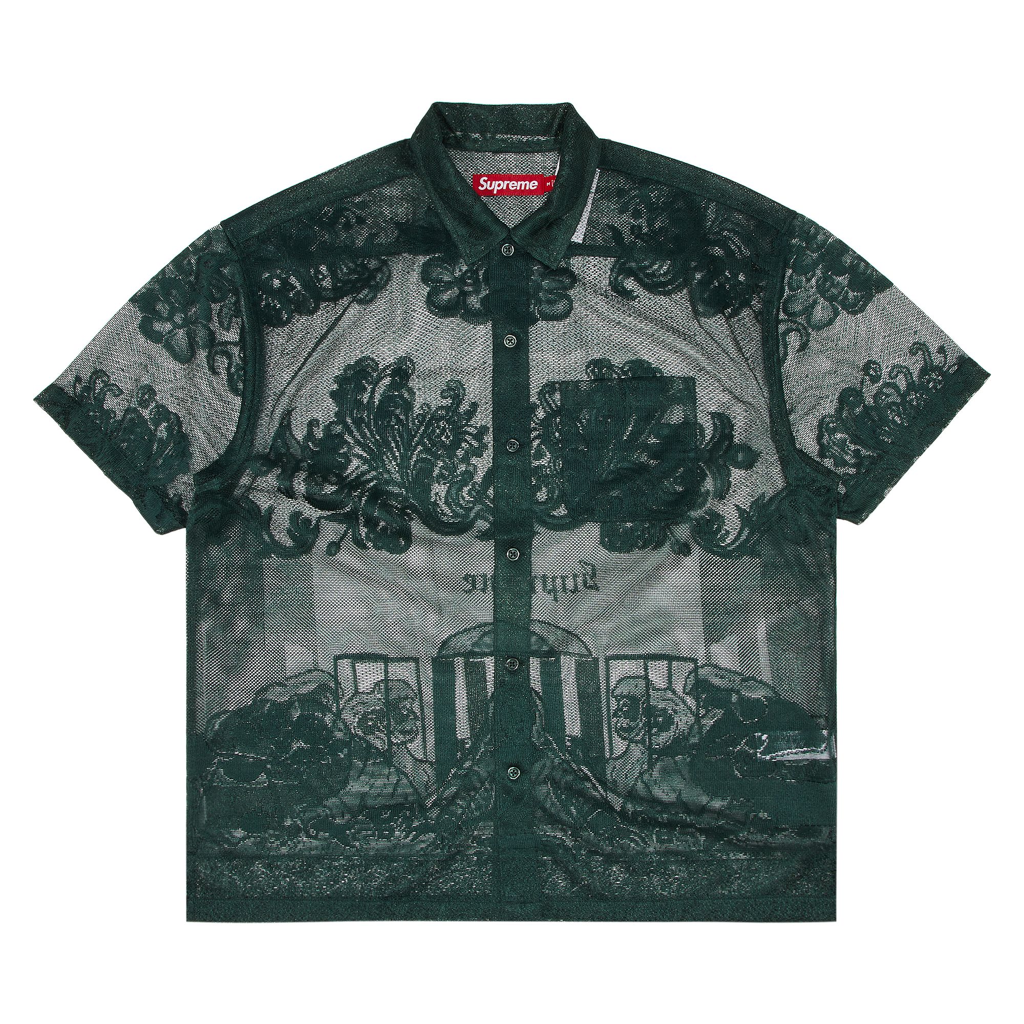Pre-owned Supreme Last Supper Lace Short-sleeve Shirt 'dark Green' | Men's Size M