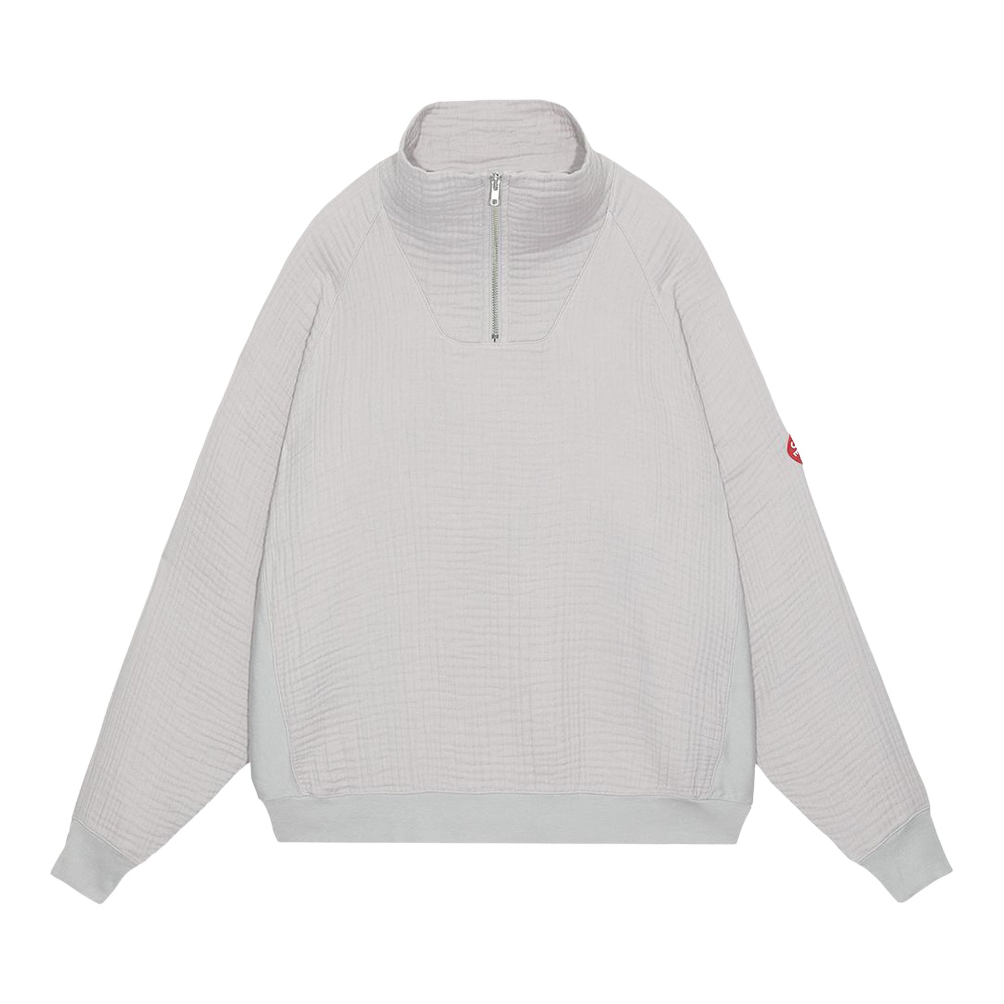 Pre-owned Cav Empt Layered Gauze Half Zip Sweatshirt 'grey' | Men's Size Xl