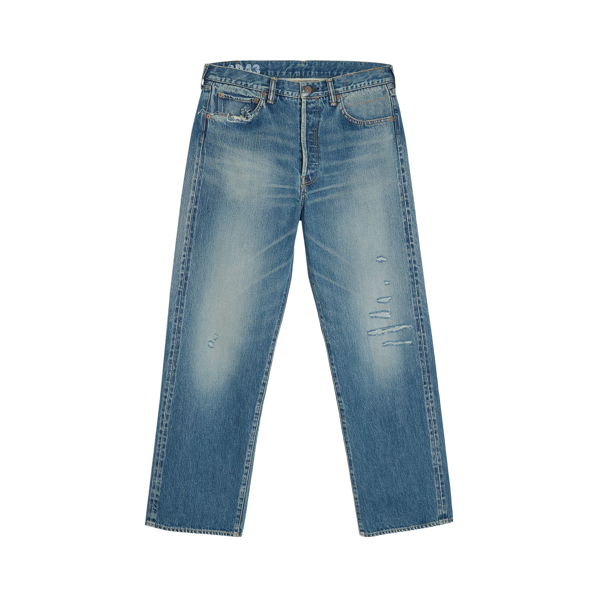 Pre-owned Visvim Social Sculpture 01 Wide Damaged-43 Jean 'denim' | Blue | Men's Size 34