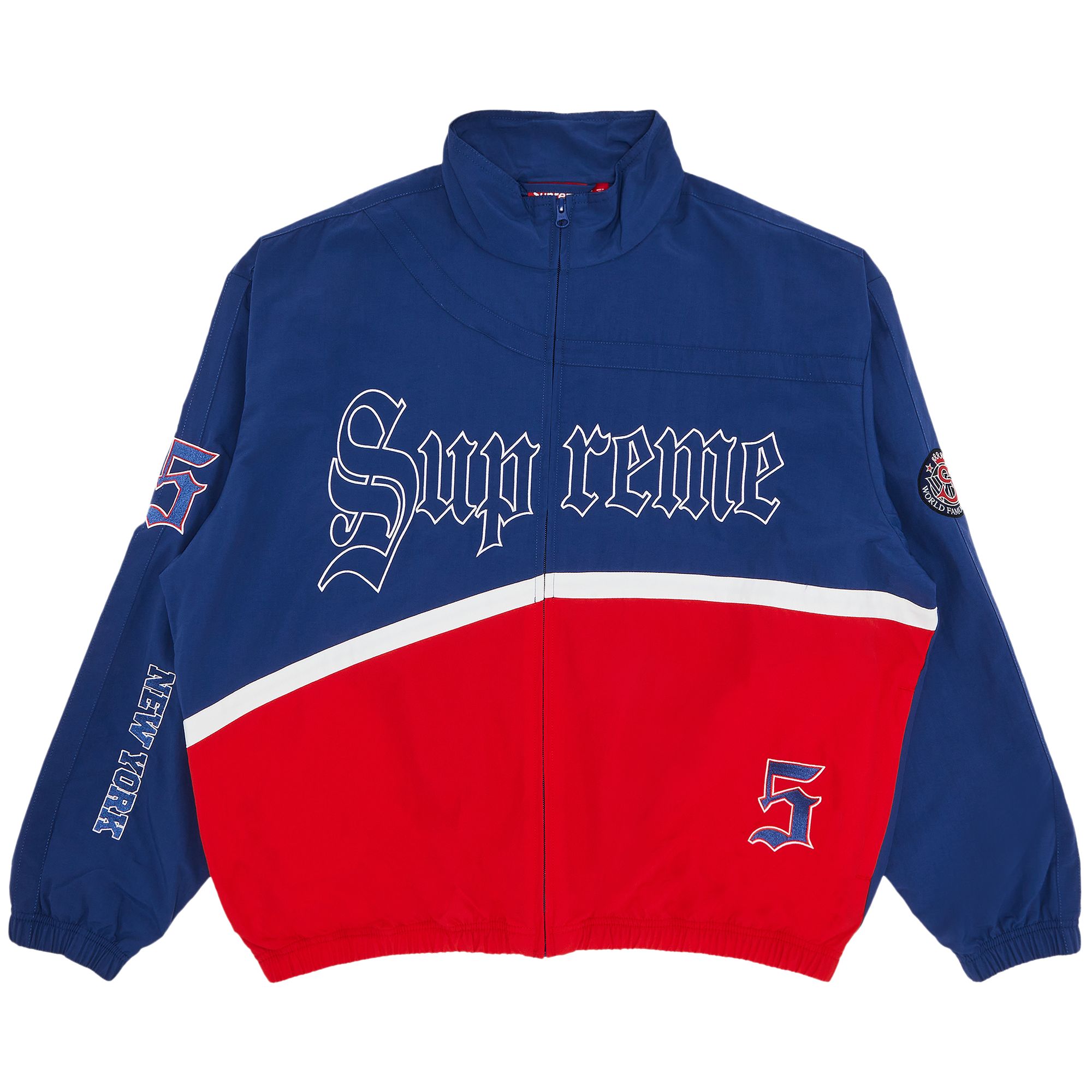 Pre-owned Supreme Old English Track Jacket 'light Navy' | Blue | Men's Size L