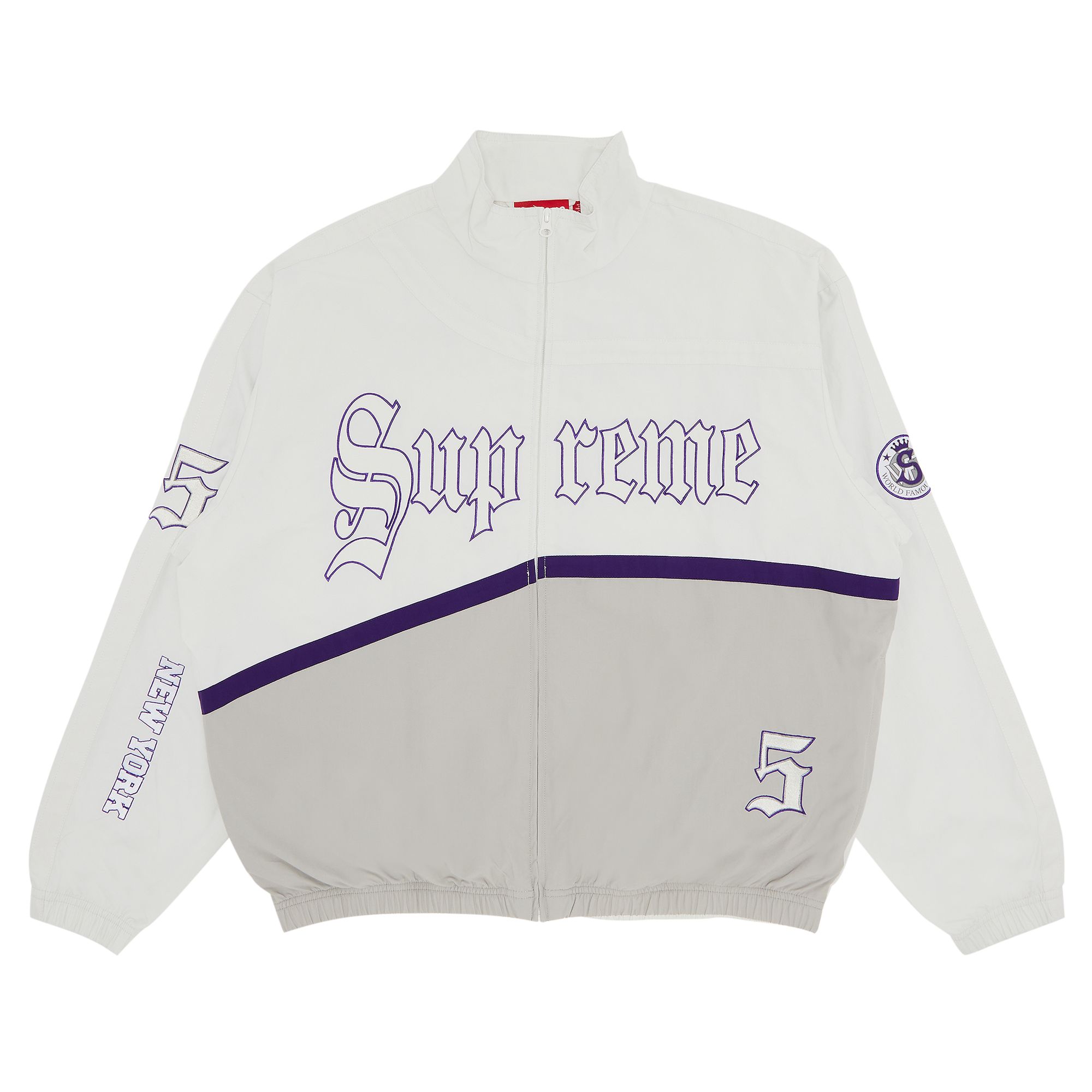 Pre-owned Supreme Old English Track Jacket 'white' | Men's Size L