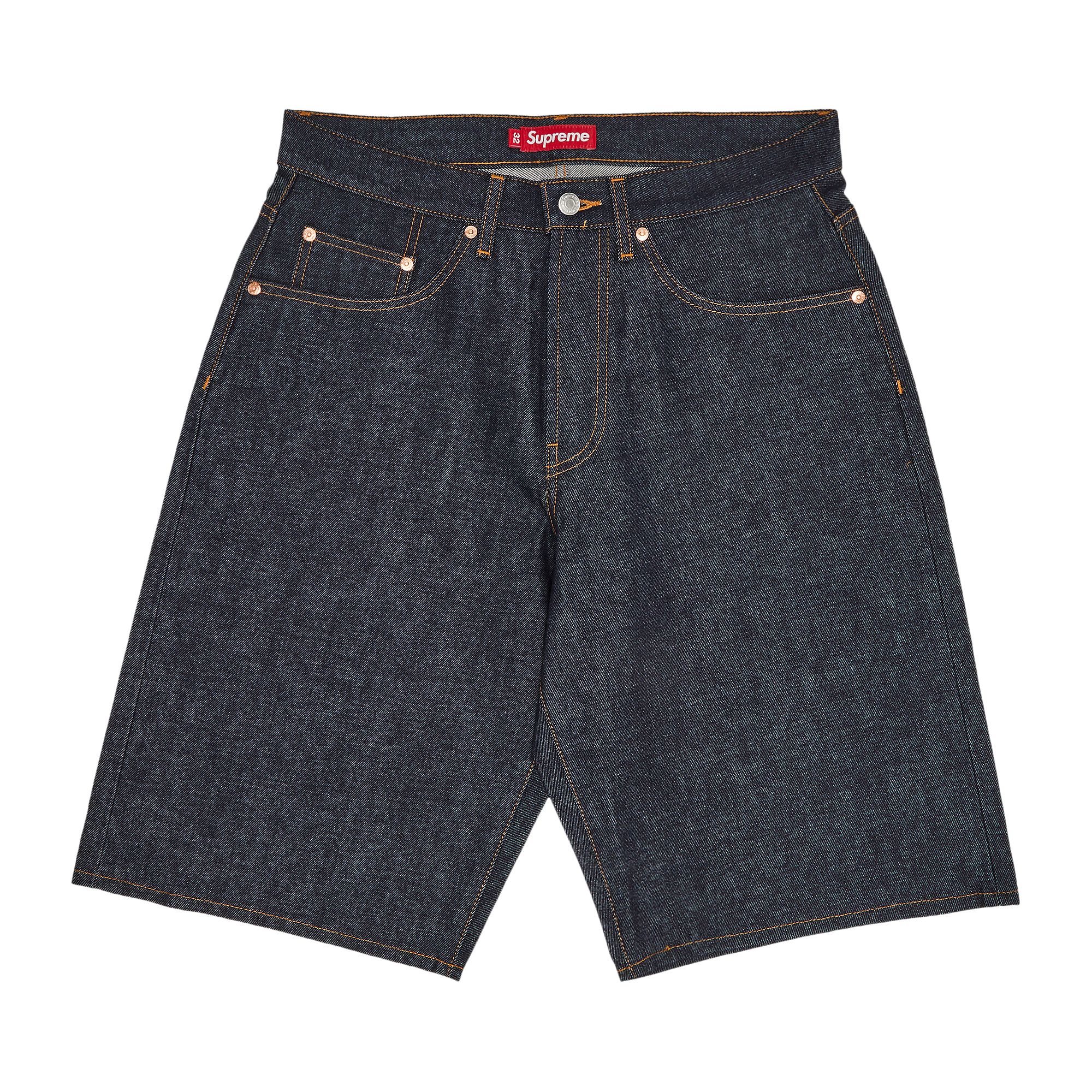 Pre-owned Supreme Rigid Baggy Selvedge Denim Short 'rigid Indigo' | Blue | Men's Size 30