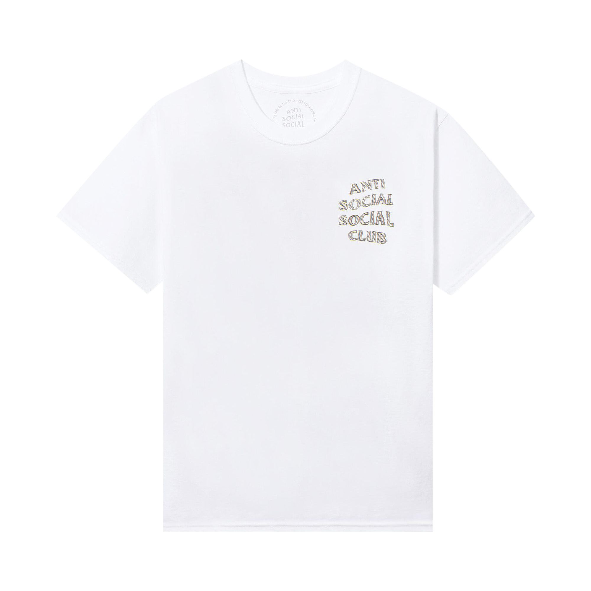 Pre-owned Anti Social Social Club Blurred Lines Mind Games Tee 'white' | Men's Size Xl